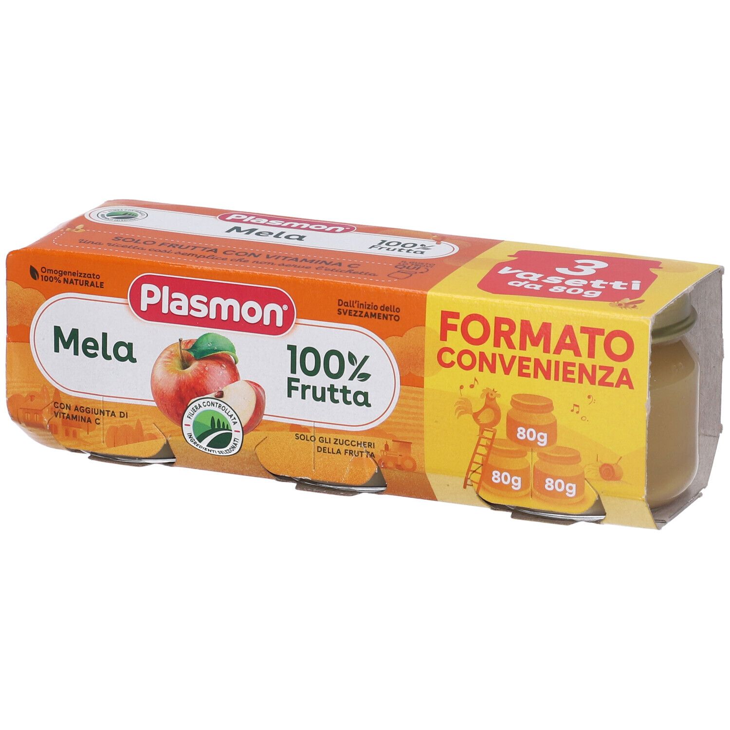 Plasmon Omogeneizzato Mela 3 Pezzi Da 80 G