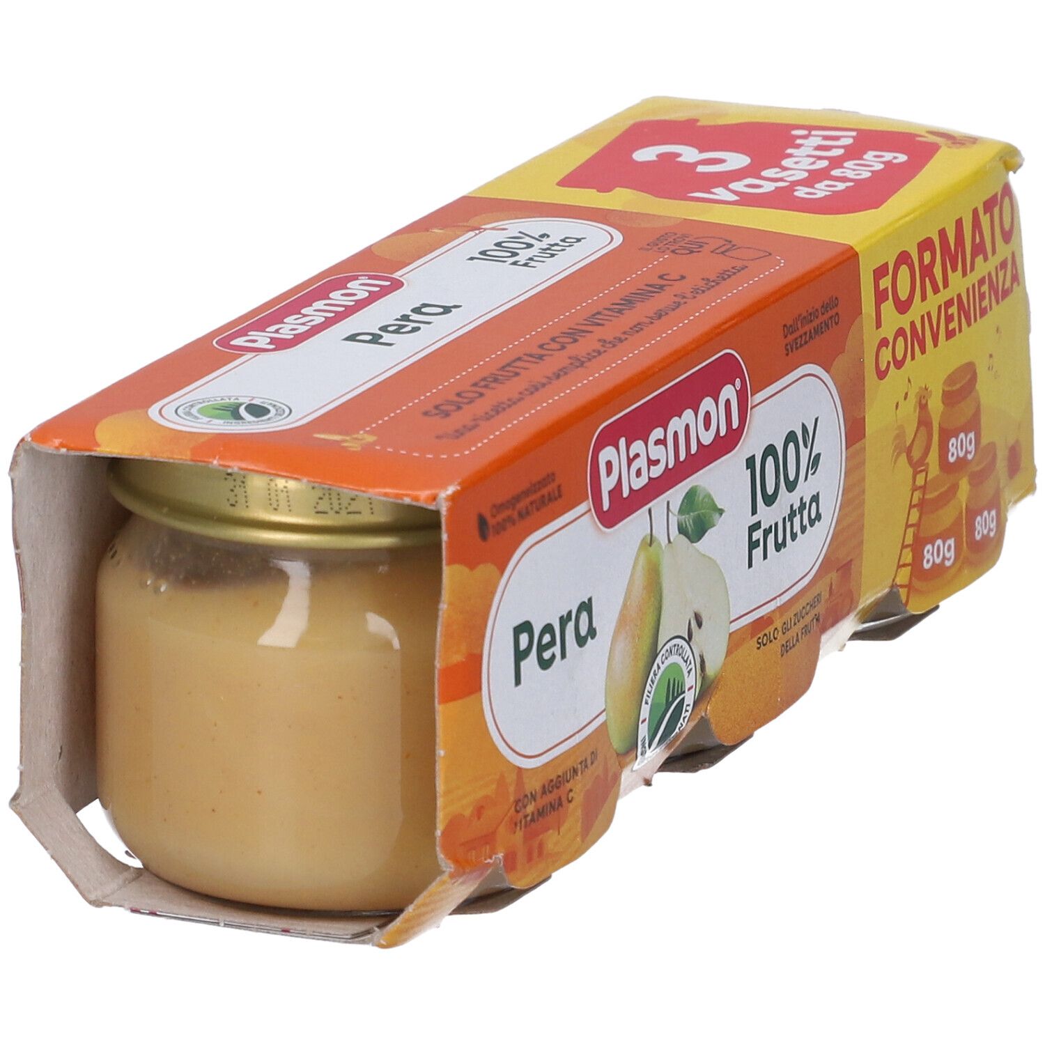 Plasmon Omogeneizzato Pera 3 Pezzi Da 80 G