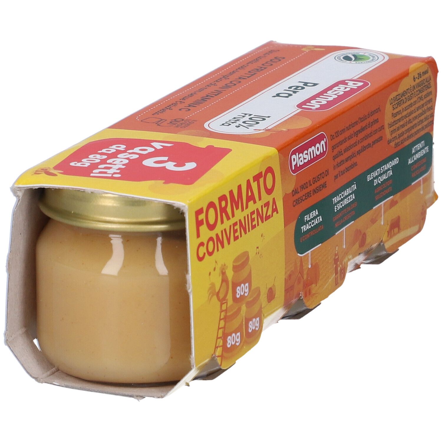 Plasmon Omogeneizzato Pera 3 Pezzi Da 80 G