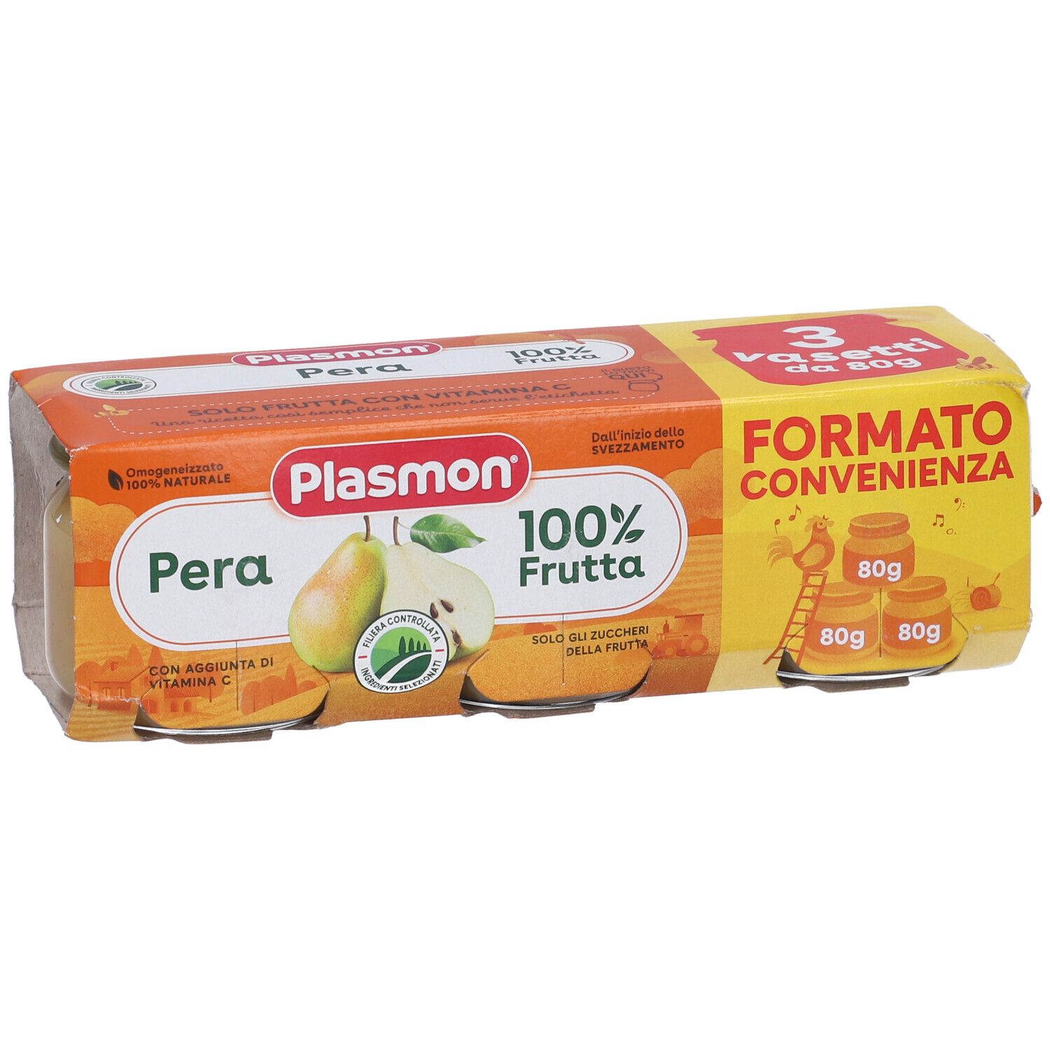 Plasmon Omogeneizzato Pera 3 Pezzi Da 80 G
