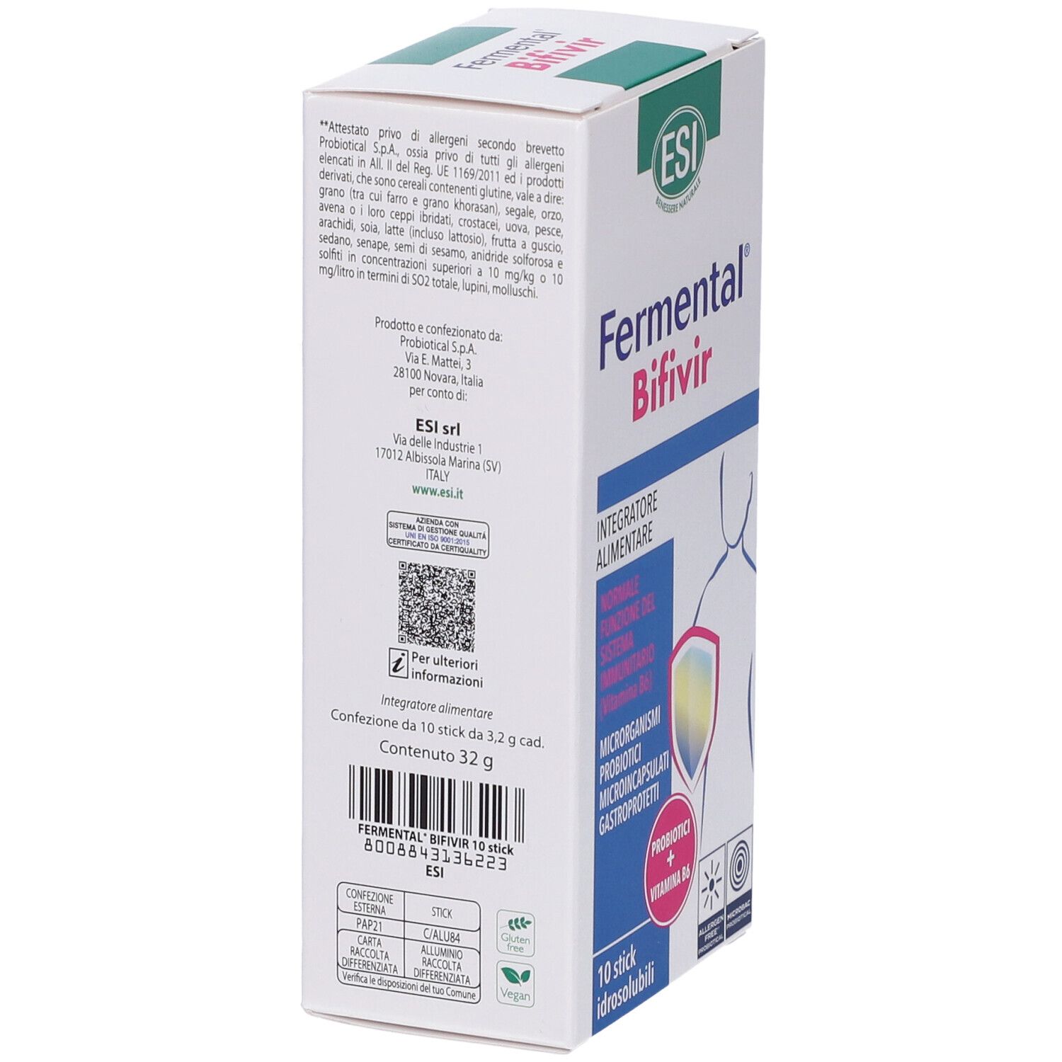 Esi Fermental Bifivir 10 Stick Idrosolubili