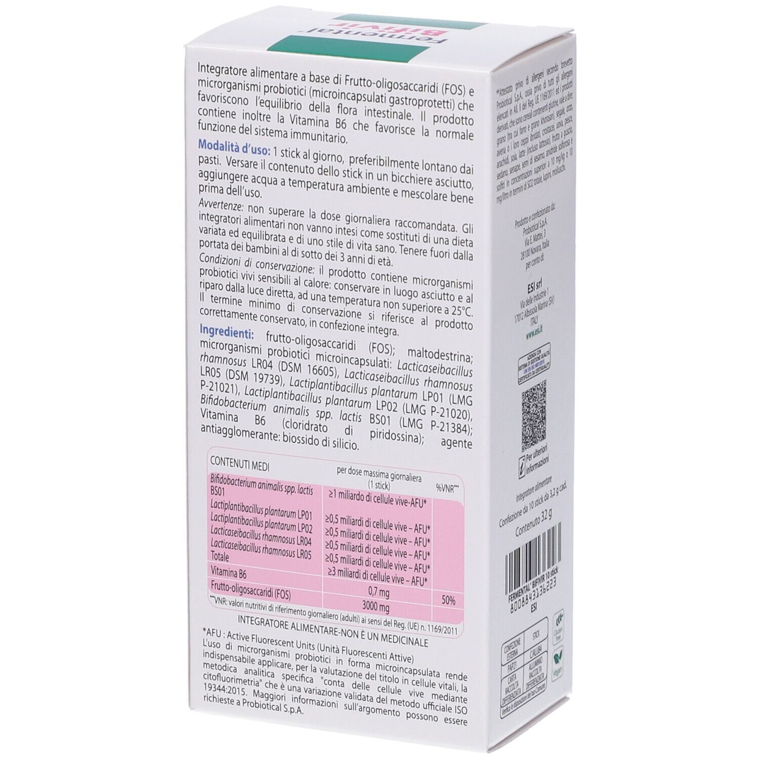 Esi Fermental Bifivir 10 Stick Idrosolubili