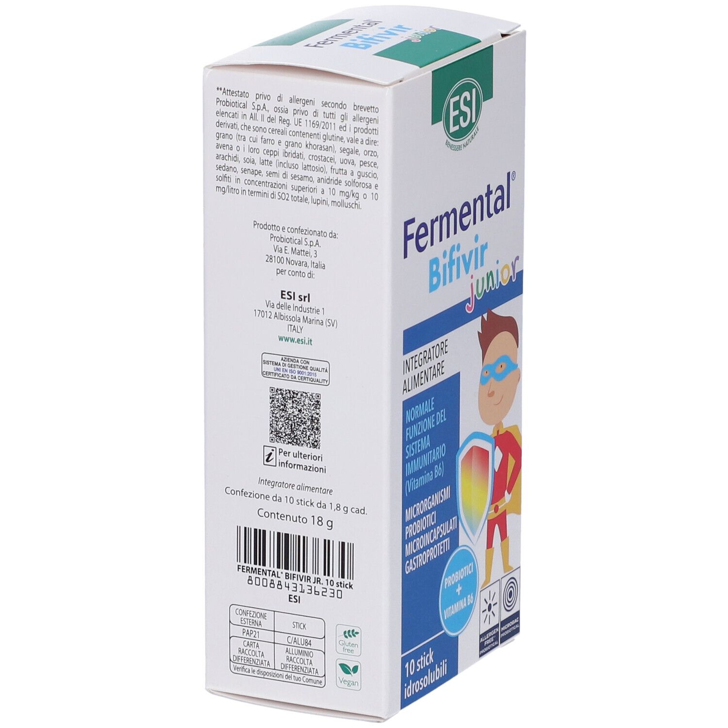 Esi Fermental Bifivir Junior 10 Stick Idrosolubili