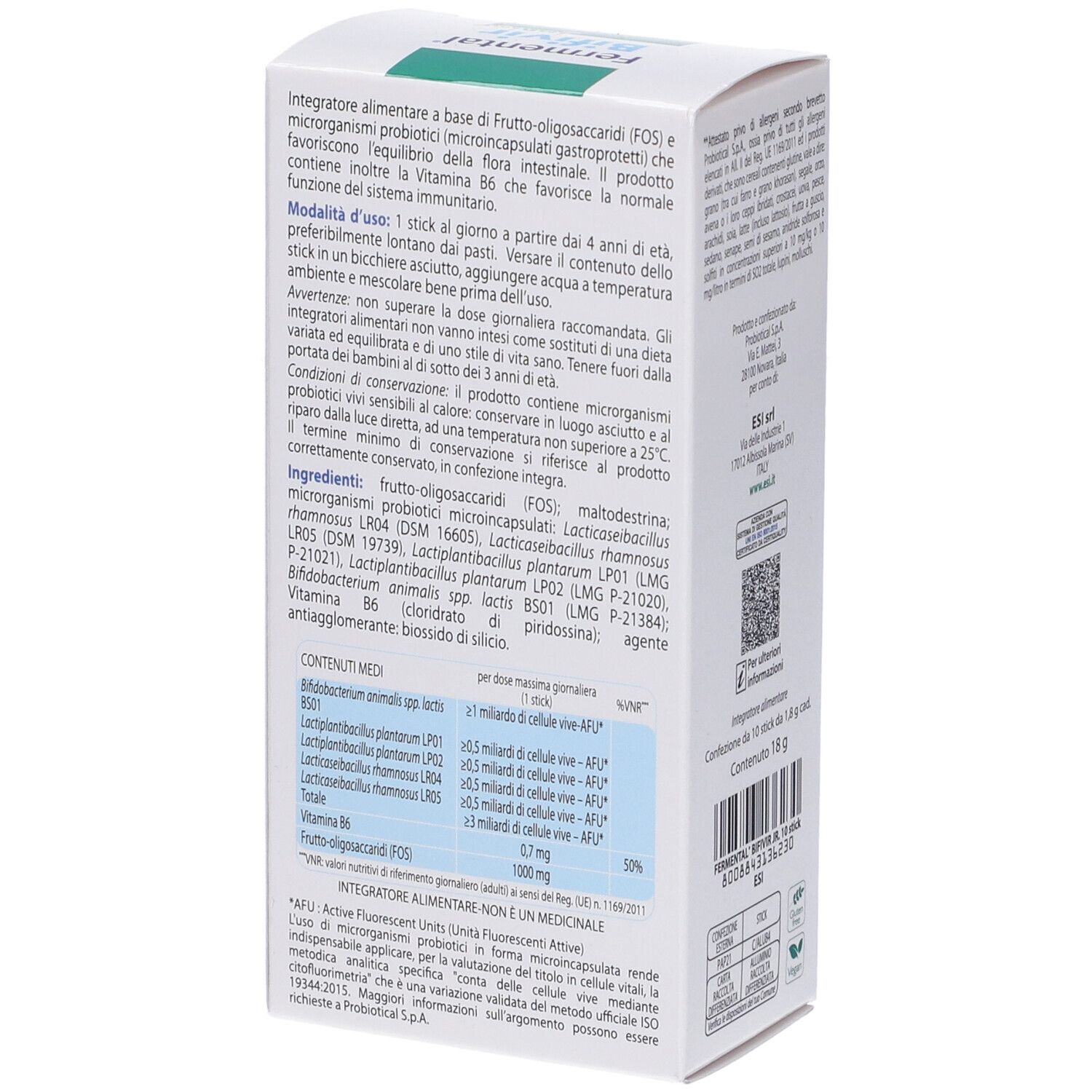 Esi Fermental Bifivir Junior 10 Stick Idrosolubili