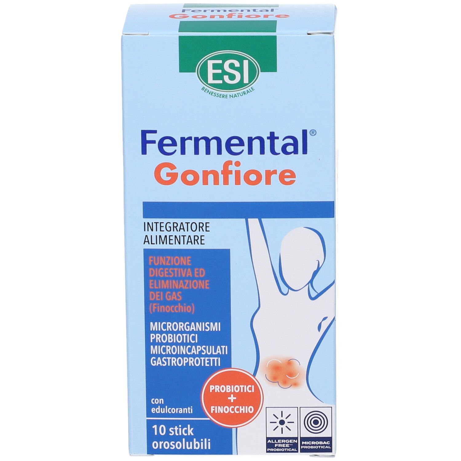 Esi Fermental Gonfiore 10 Stick Orosolubili