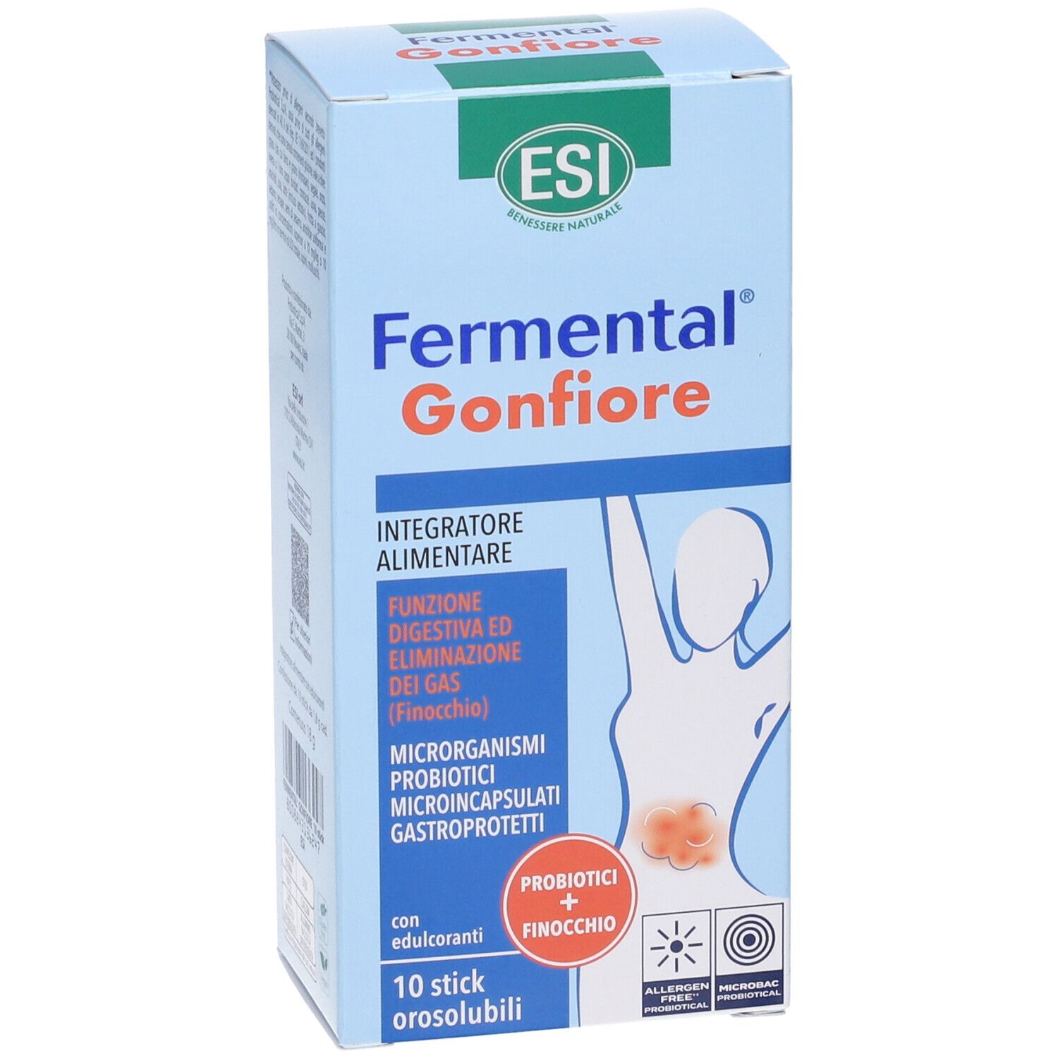 Esi Fermental Gonfiore 10 Stick Orosolubili