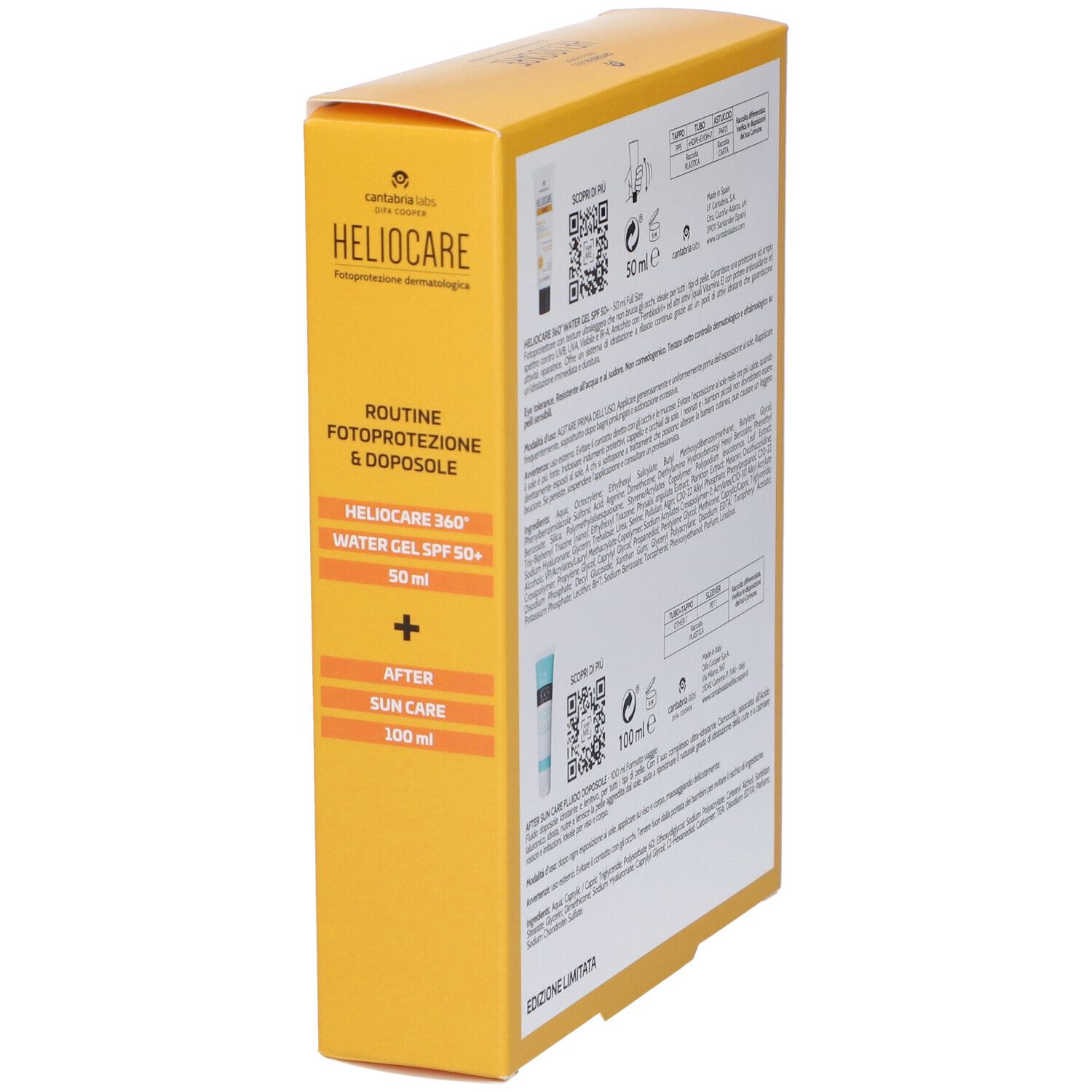 Heliocare 360° Water Gel SPF50+ + After Sun Care Formato Viaggio
