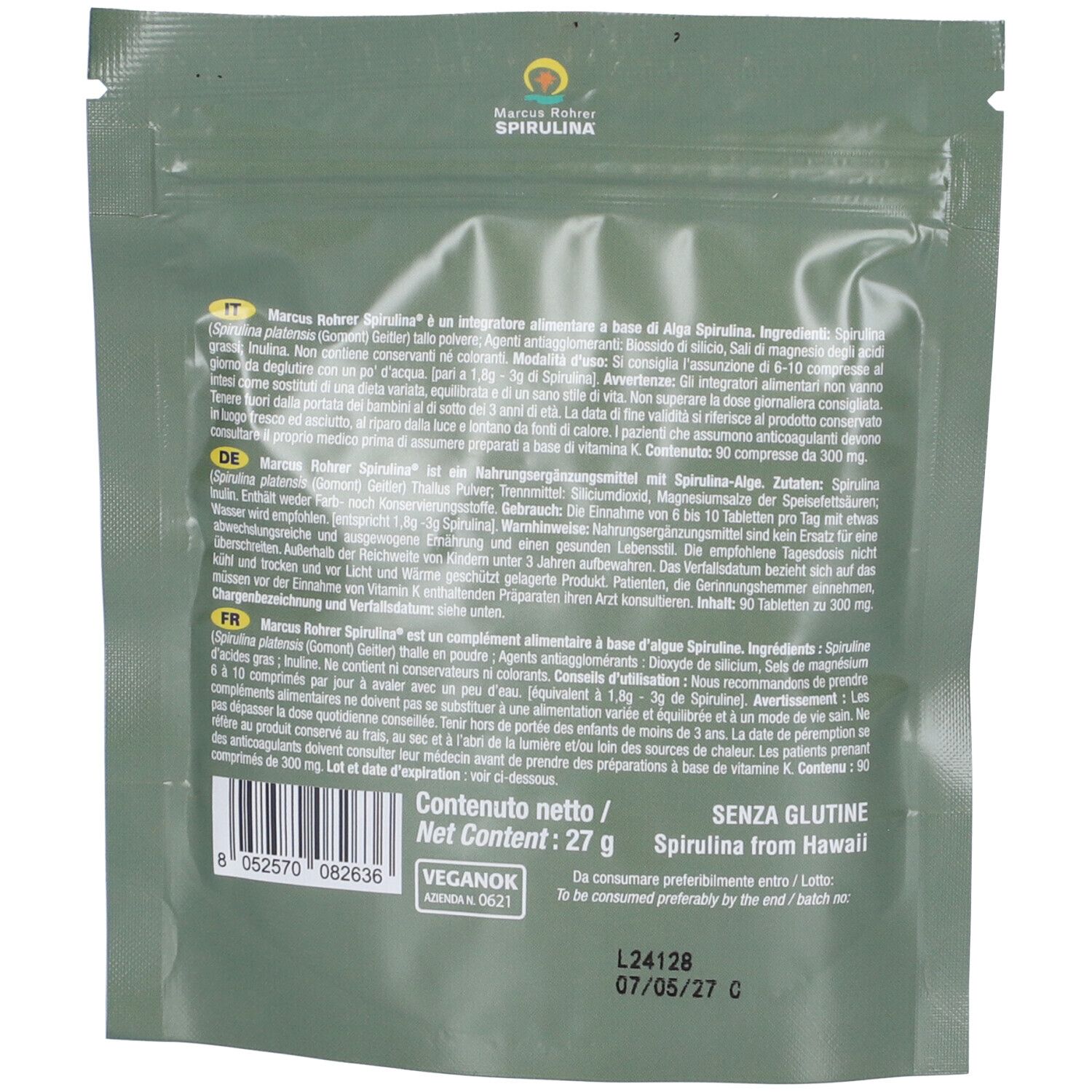 Spirulina Marcus 90 Compresse