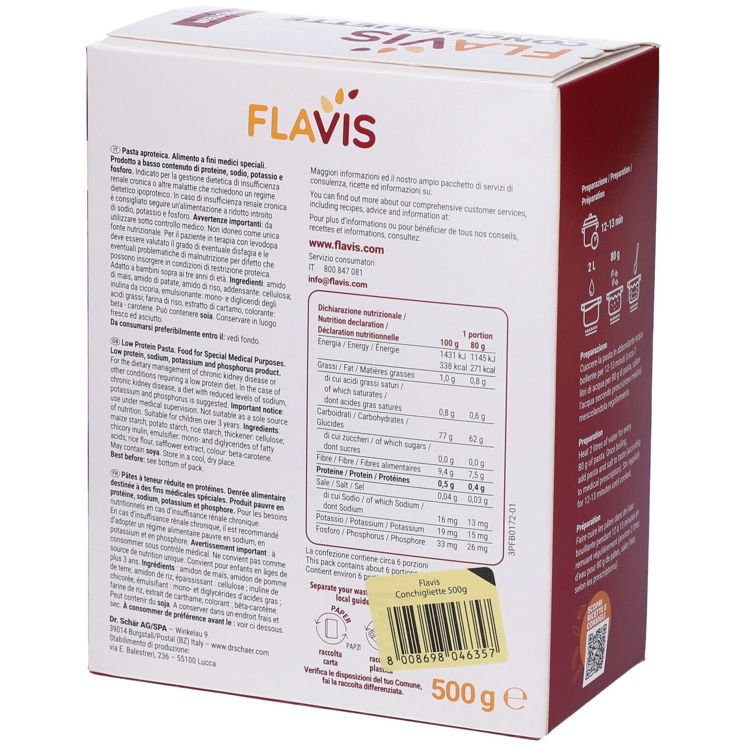 Flavis Conchigliette Pasta Aproteica