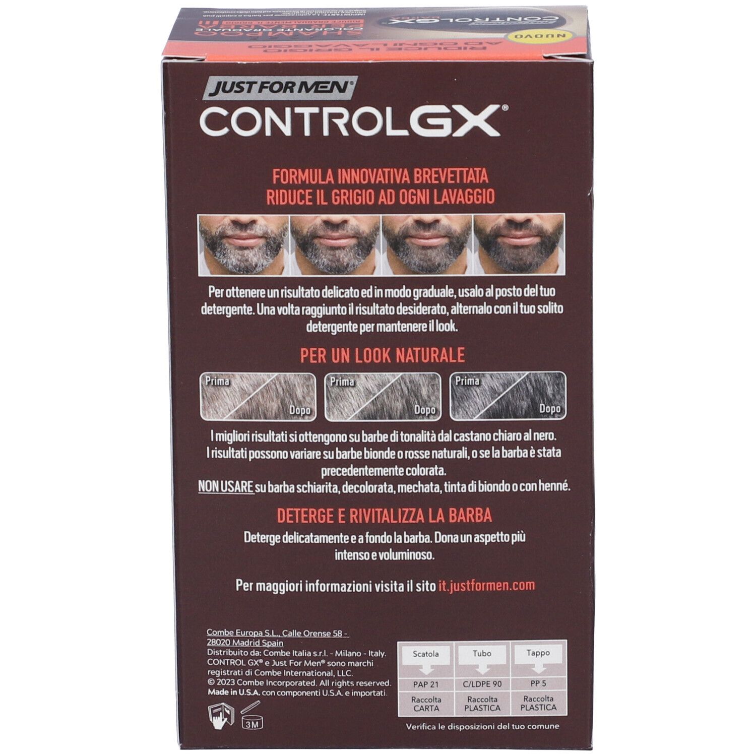 Just For Men Control GX Barba Shampoo Colorante Graduale per Barba
