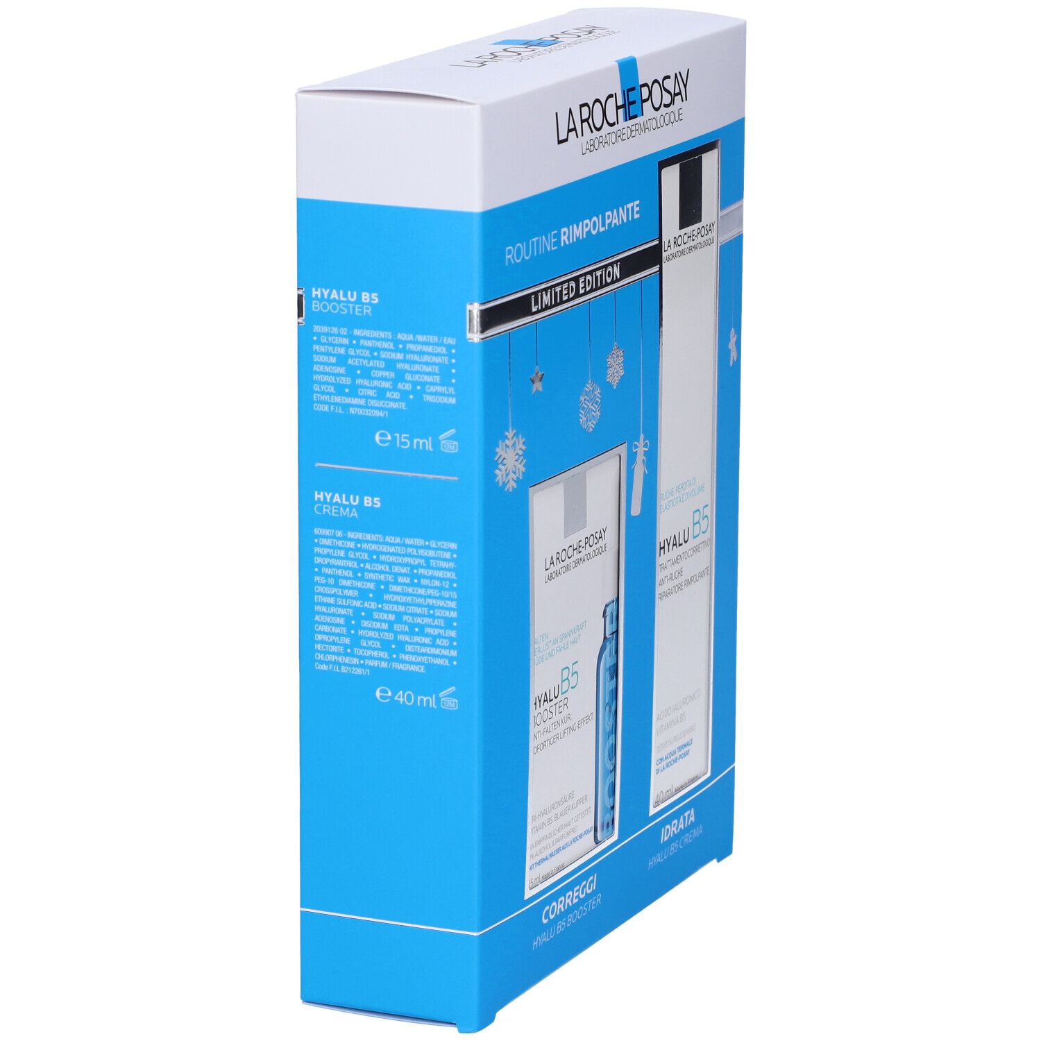 La Roche-Posay Cofanetto Limited Edition Routine Rimpolpante con Hyalu B5 Booster 15 ml + Hyalu B5 Crema Anti-rughe 40 ml