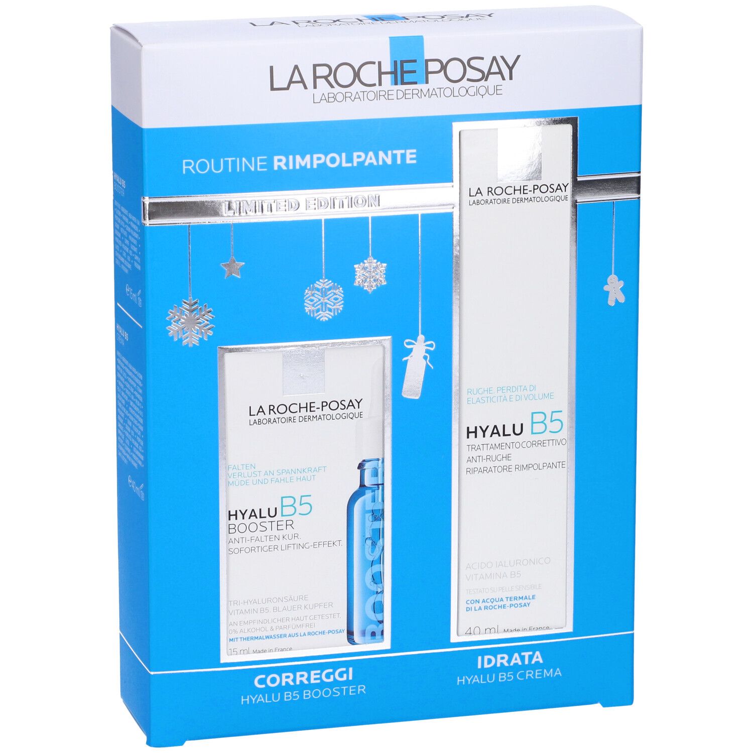 La Roche-Posay Cofanetto Limited Edition Routine Rimpolpante con Hyalu B5 Booster 15 ml + Hyalu B5 Crema Anti-rughe 40 ml