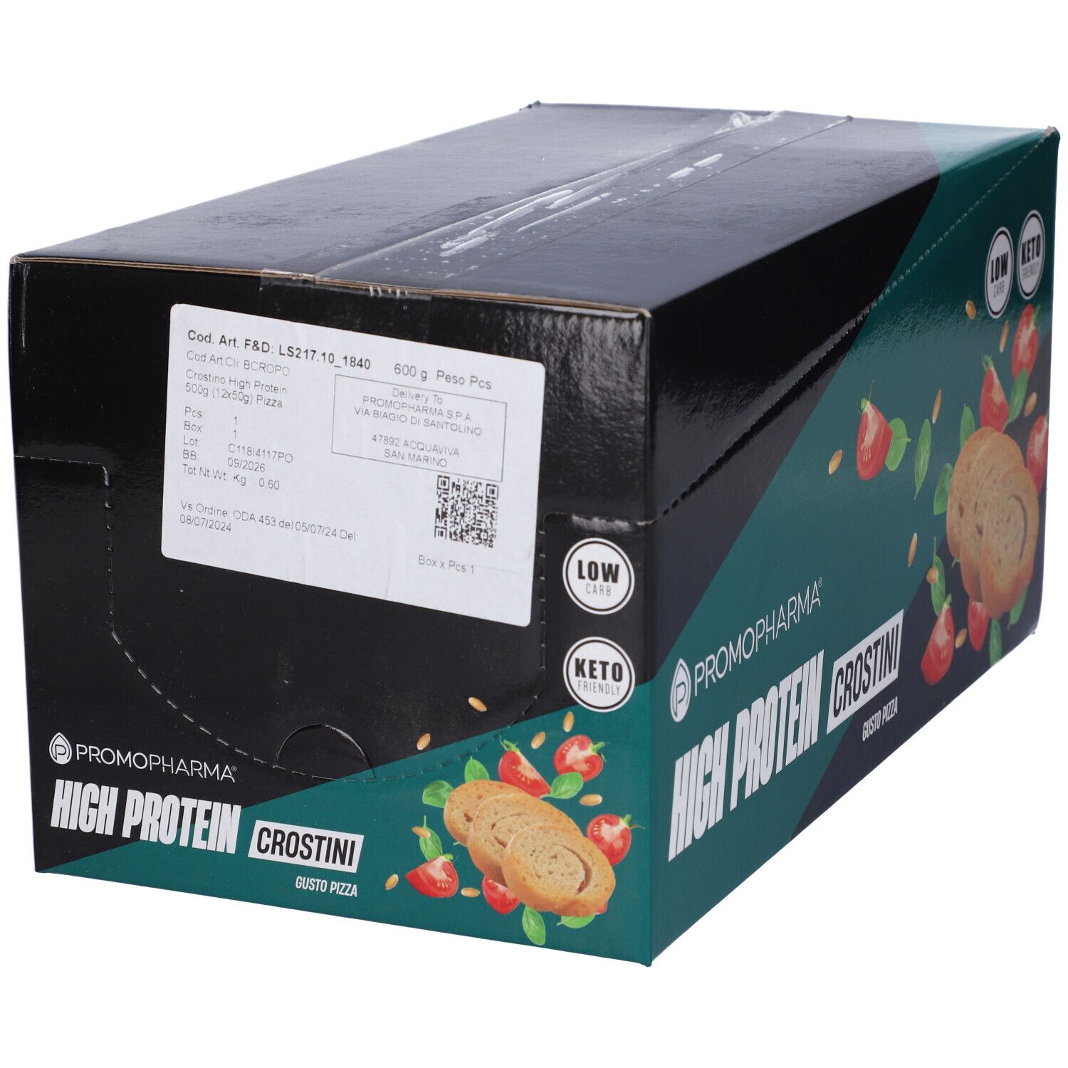 High Protein Crostini Pizza Box 12 Pezzi
