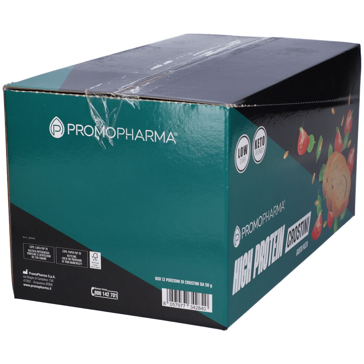 High Protein Crostini Pizza Box 12 Pezzi