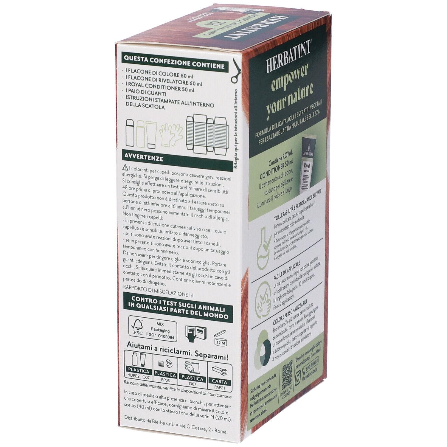 Herbatint Gel Colorante Permanente 8R Biondo Chiaro Ramato