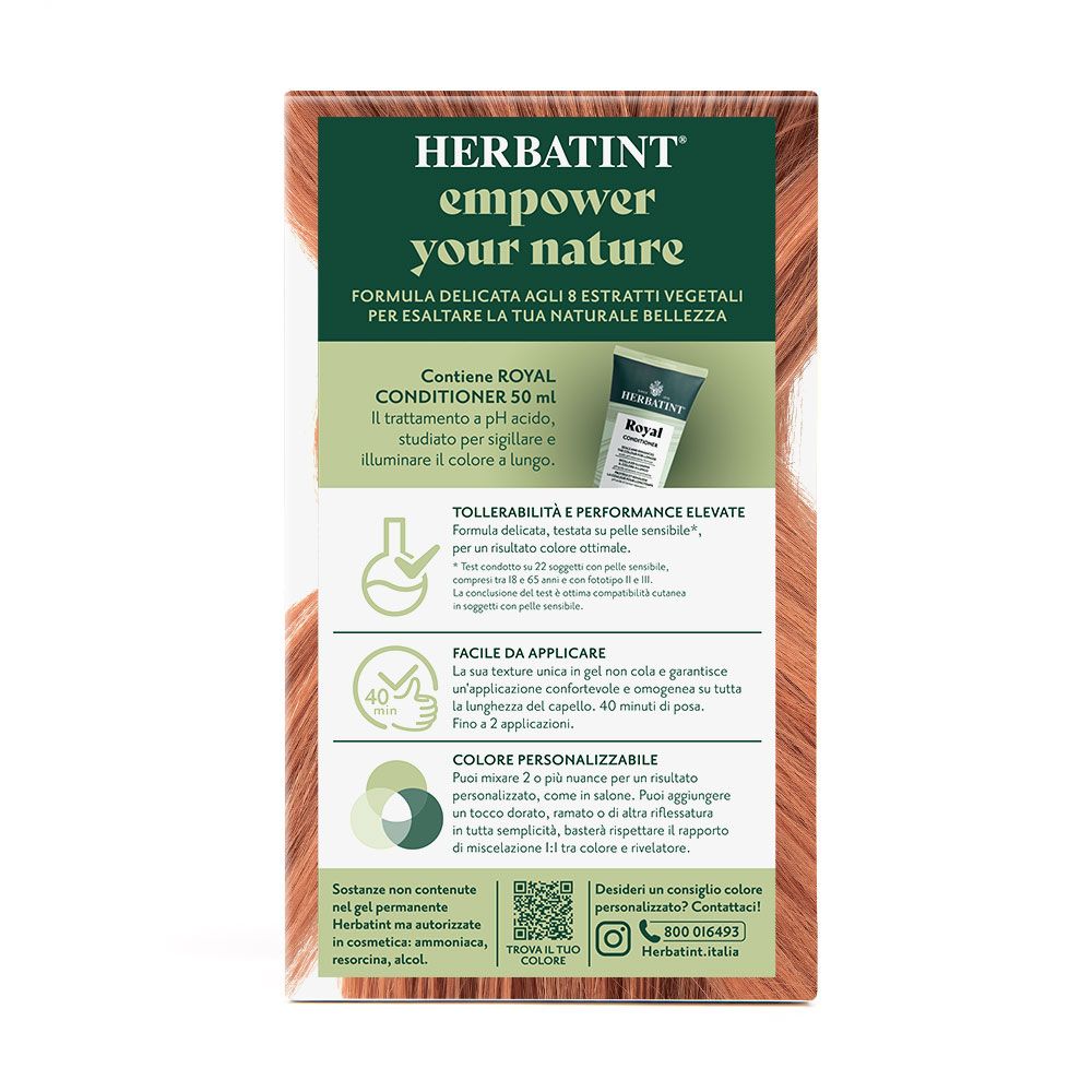 Herbatint Gel Colorante Permanente 8R Biondo Chiaro Ramato