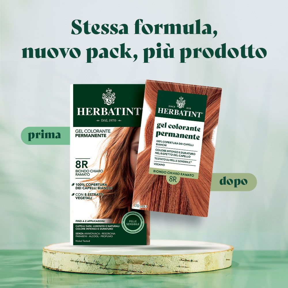 Herbatint Gel Colorante Permanente 8R Biondo Chiaro Ramato