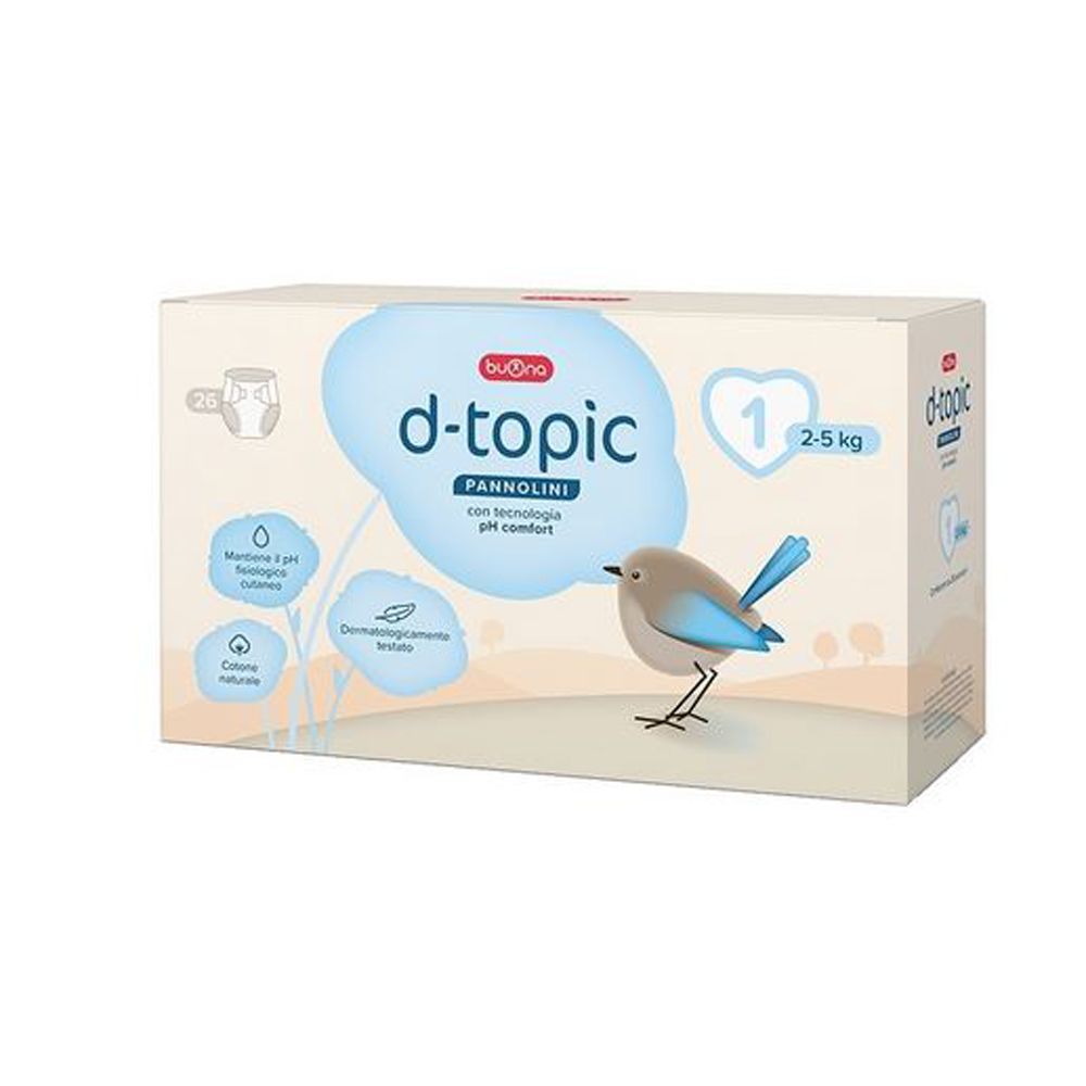 Buona D-Topic Pannolini Taglia 1 (2-5 Kg)