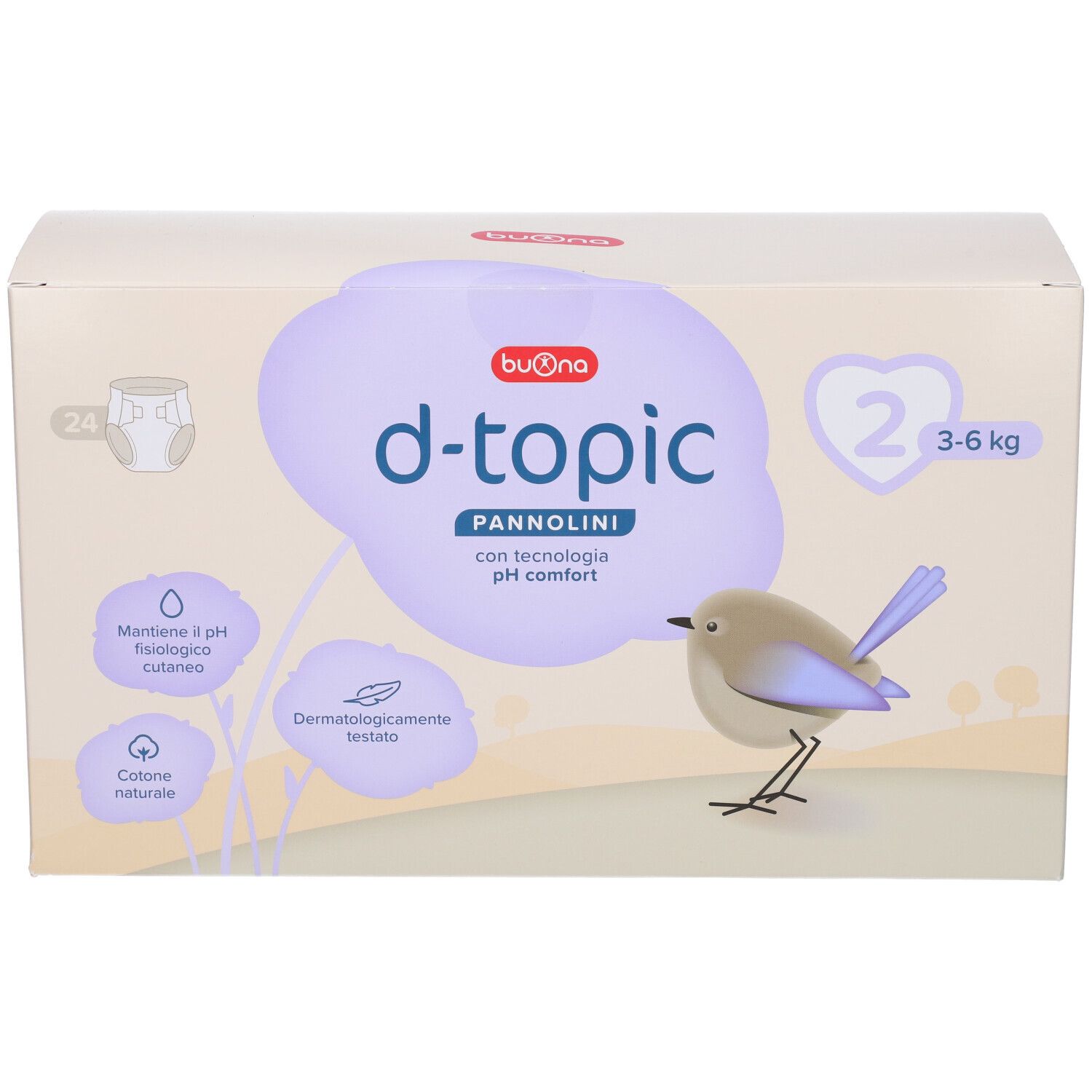 Buona D-Topic Pannolini Taglia 2 (3-6 Kg)