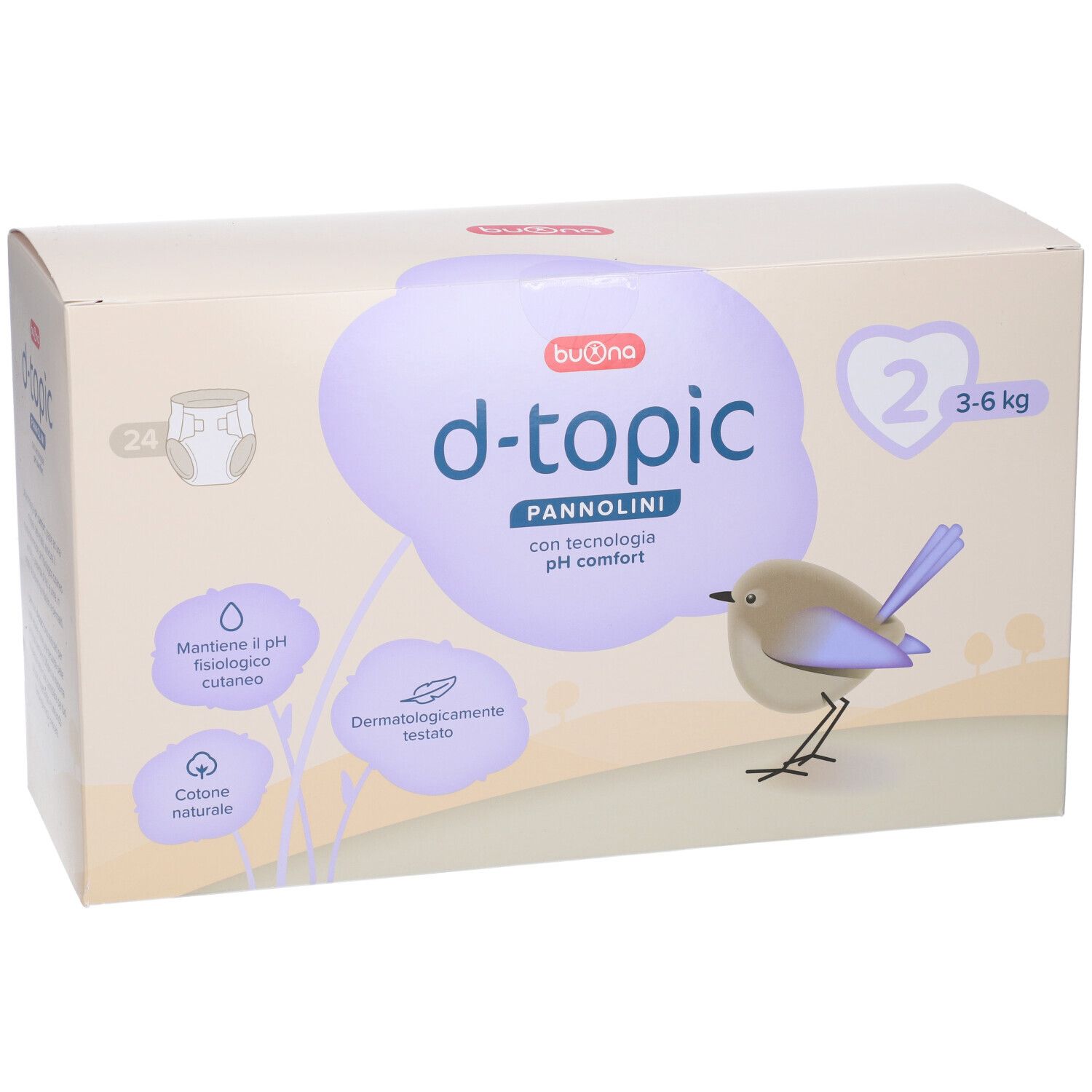 Buona D-Topic Pannolini Taglia 2 (3-6 Kg)