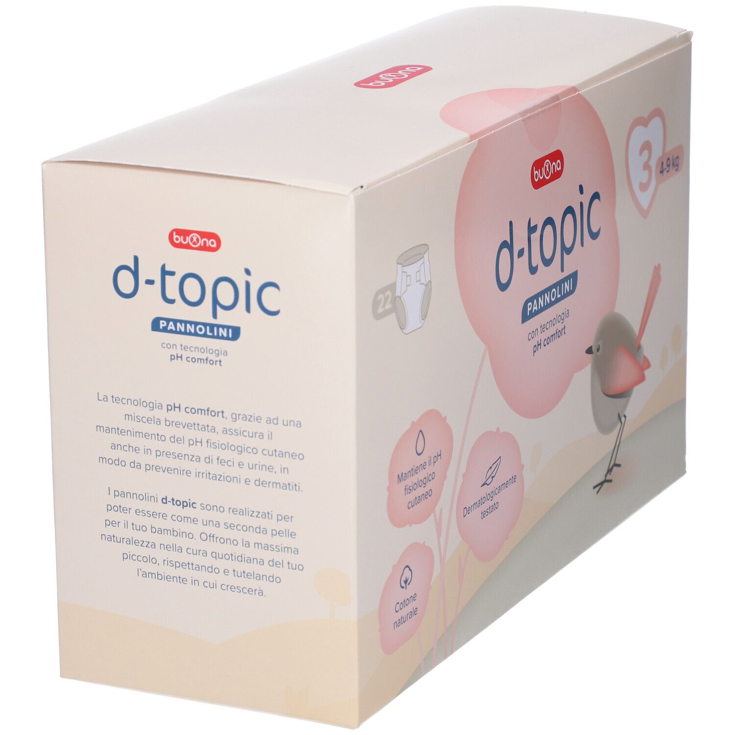Buona D-Topic Pannolini Taglia 3 (4-9 Kg)
