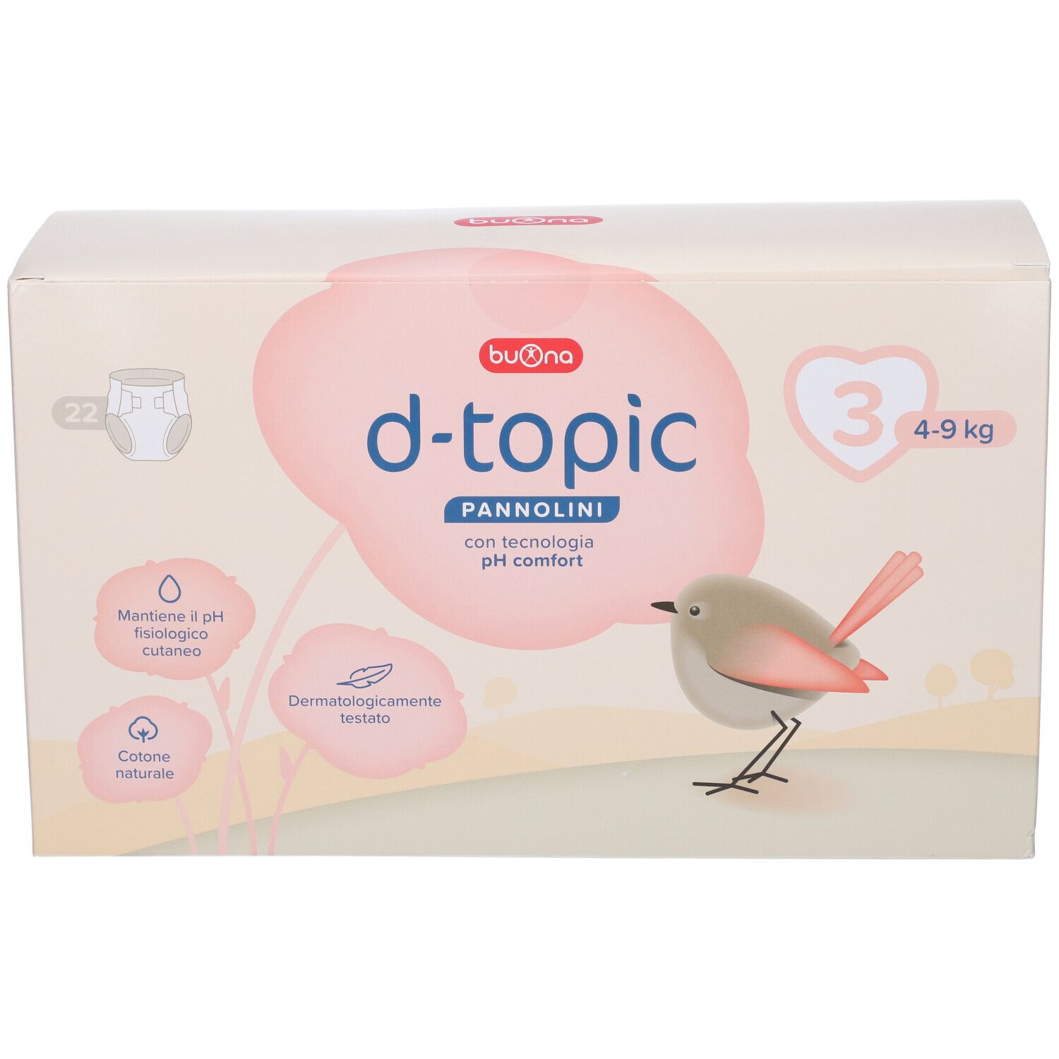 Buona D-Topic Pannolini Taglia 3 (4-9 Kg)