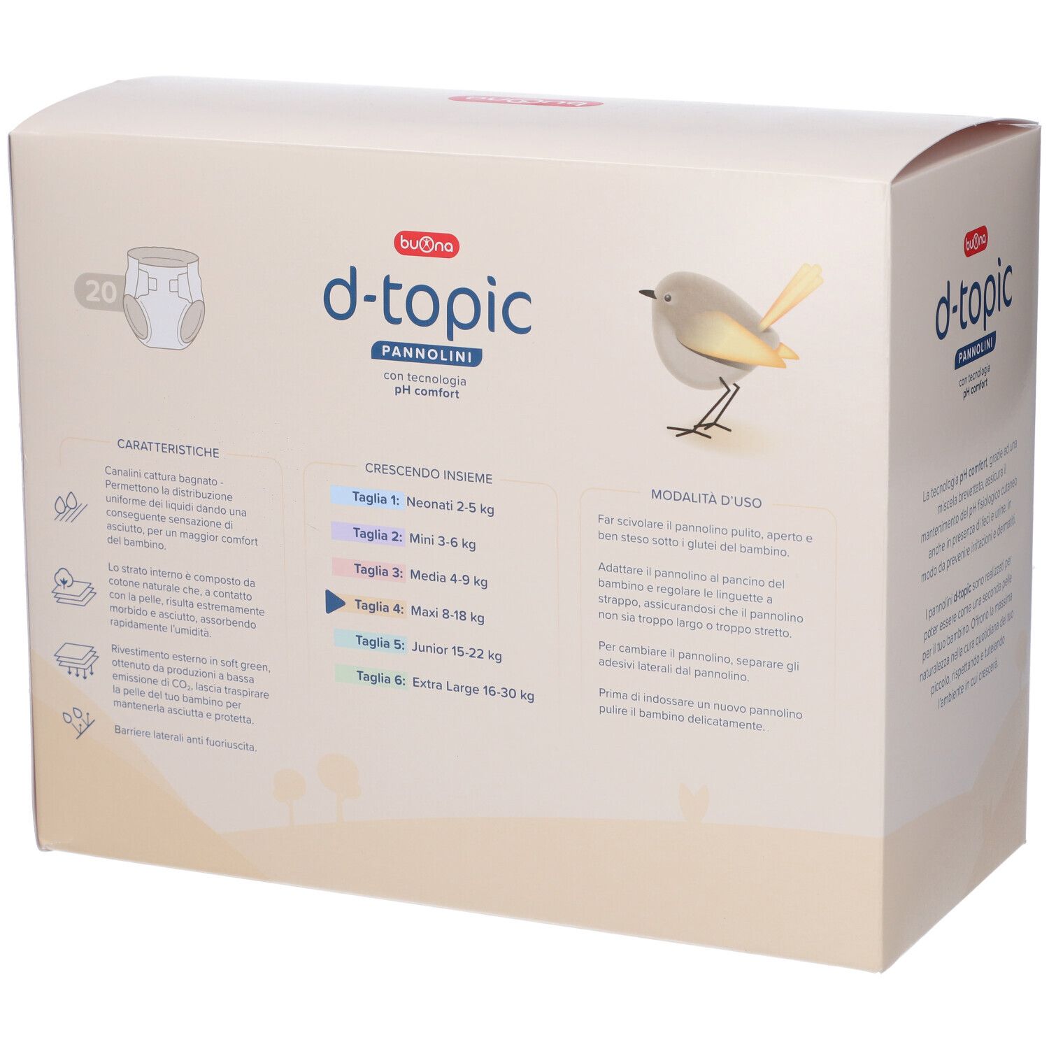 D-Topic Pannolini Taglia 4 20 Pezzi