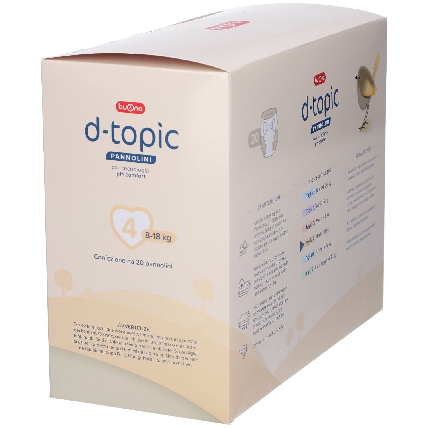 D-Topic Pannolini Taglia 4 20 Pezzi