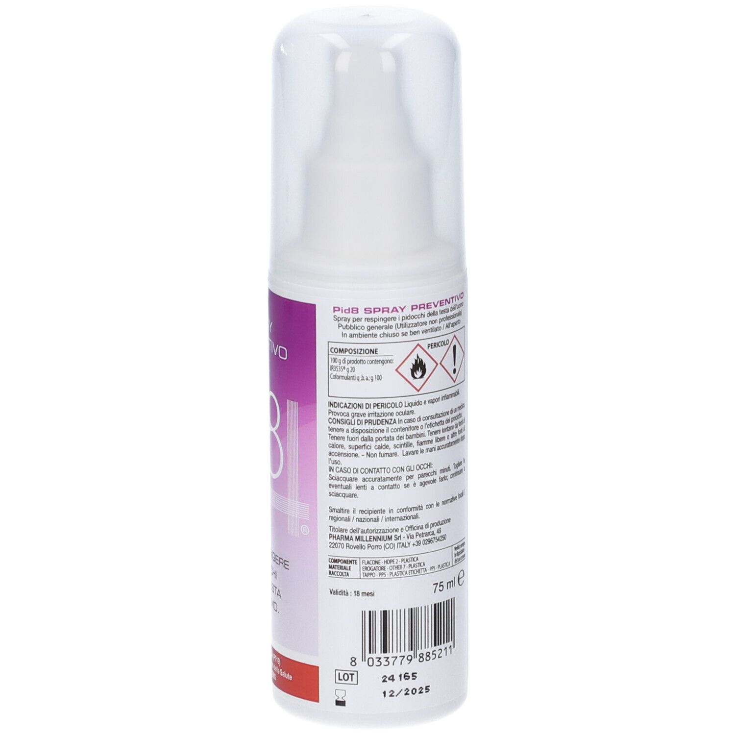 Pid8 Spray Preventivo Antipediculosi