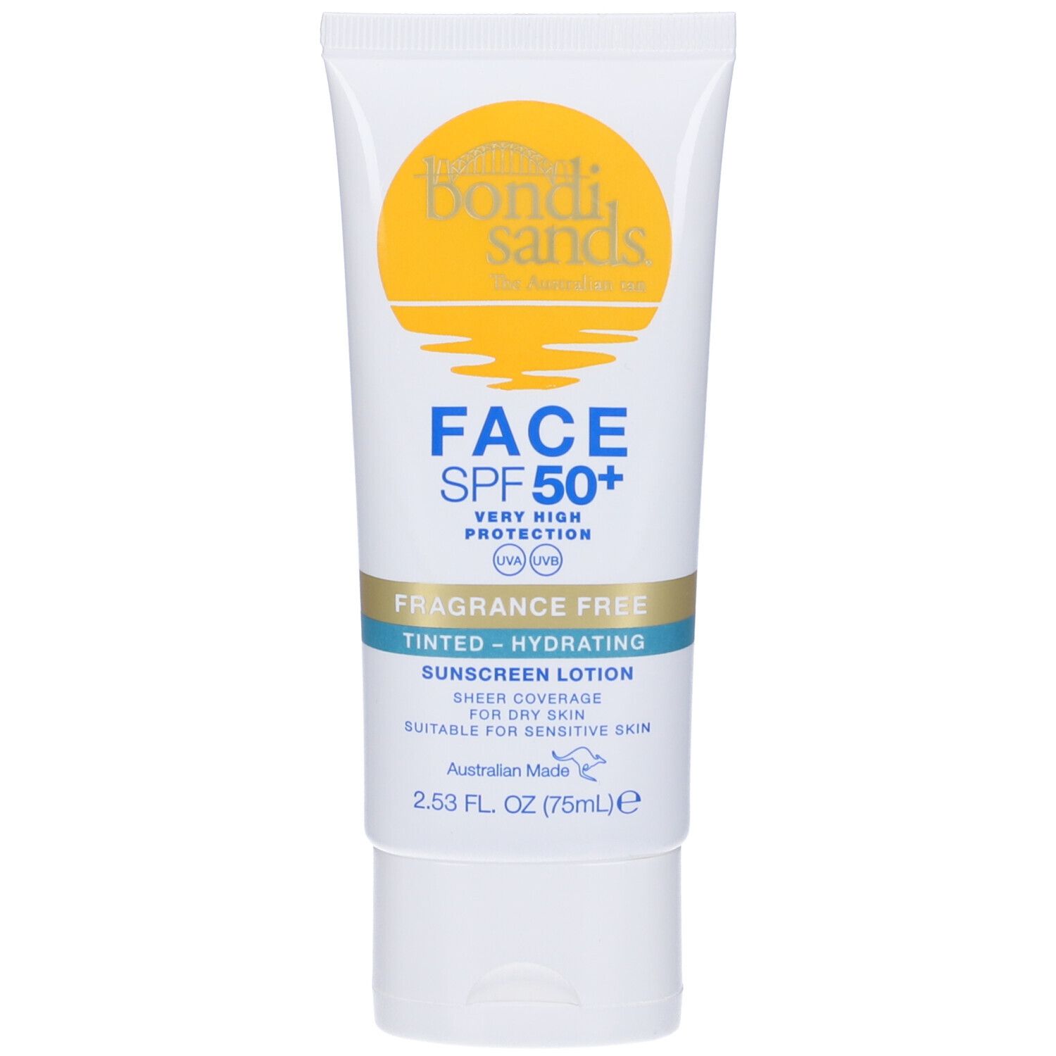Bondy Sands Lozione Viso Colorata Idratante Senza Profumo SPF50+