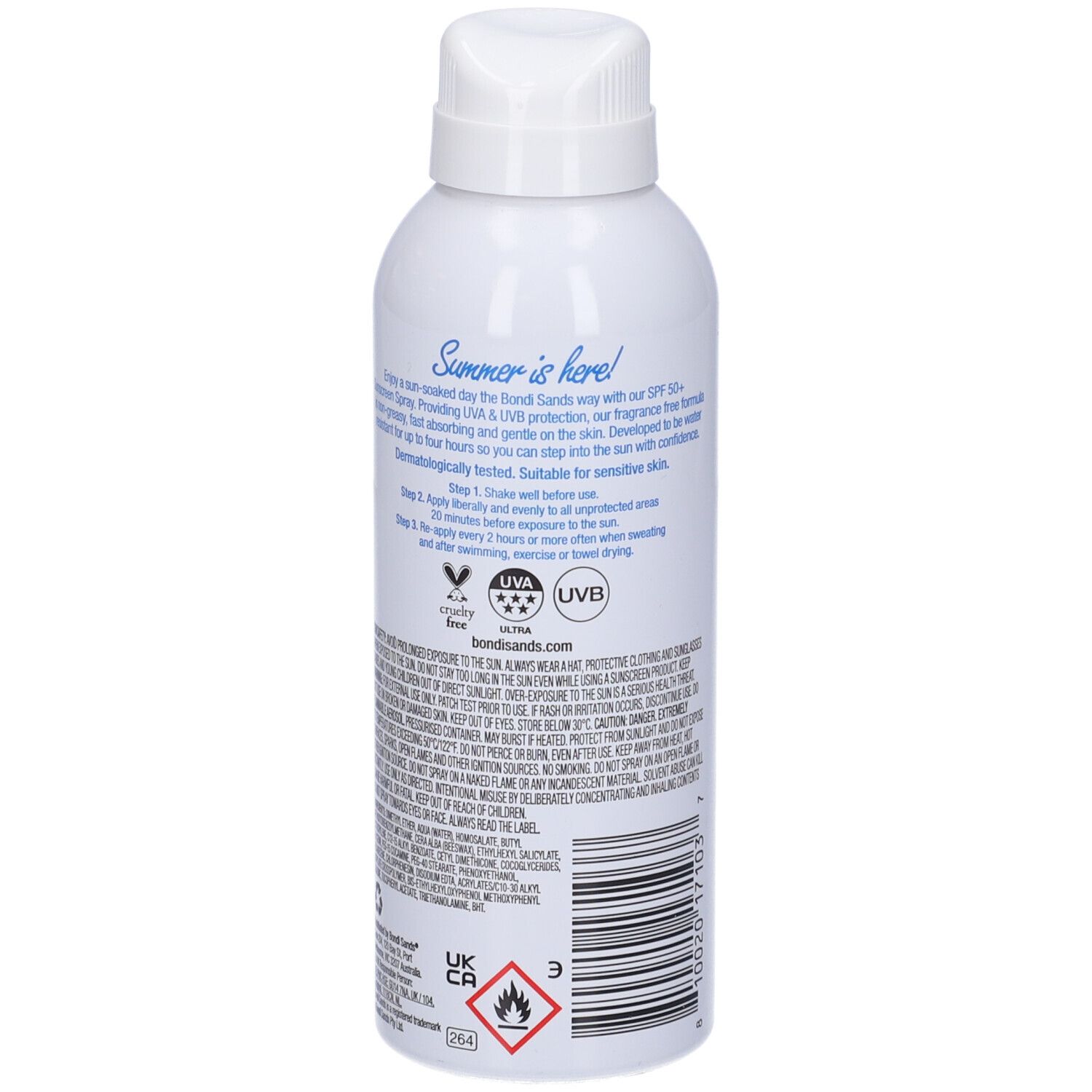 Bondy Sands Spray Solare Senza Profumo SPF50+