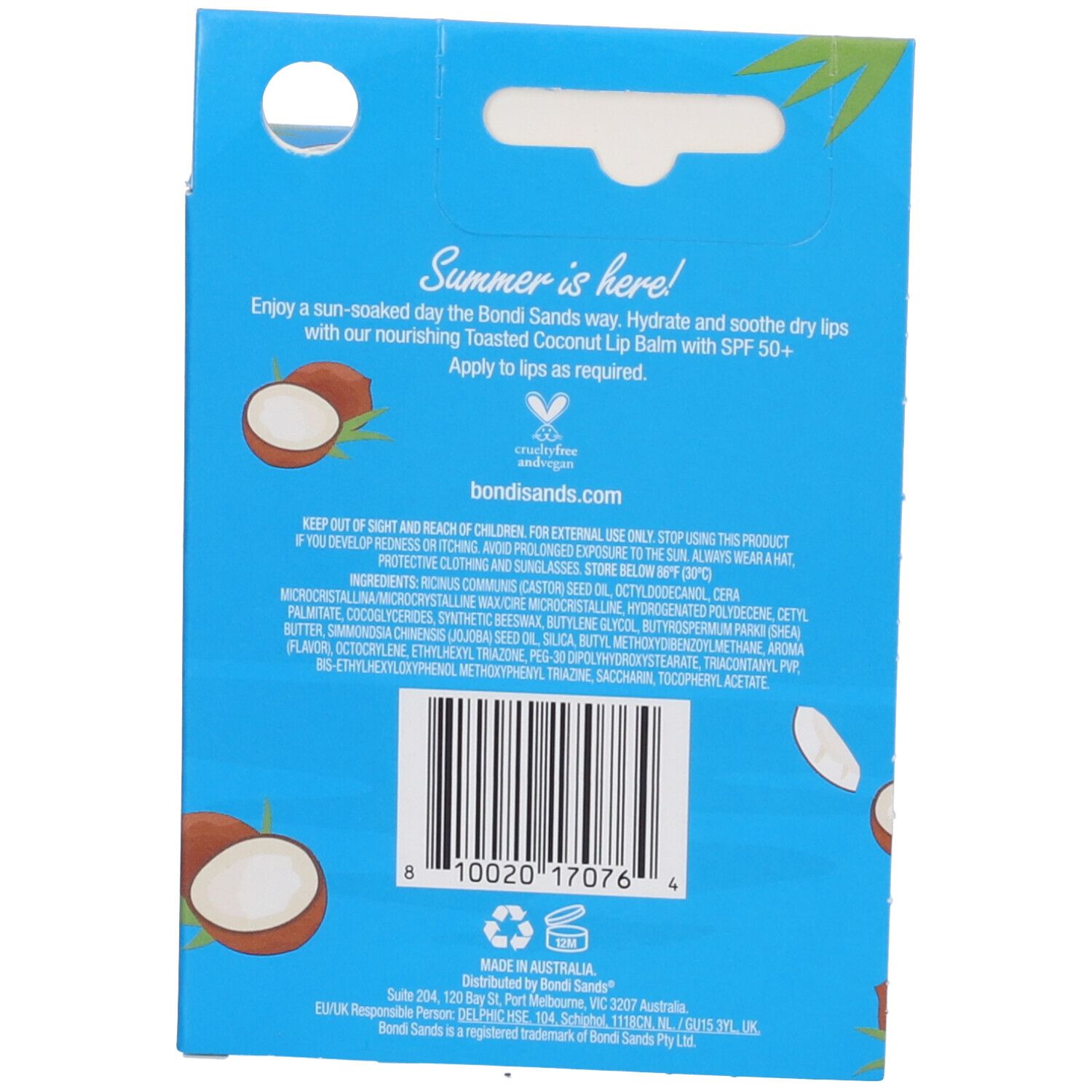 Bondy Sands Balsamo Labbra Cocco SPF50+