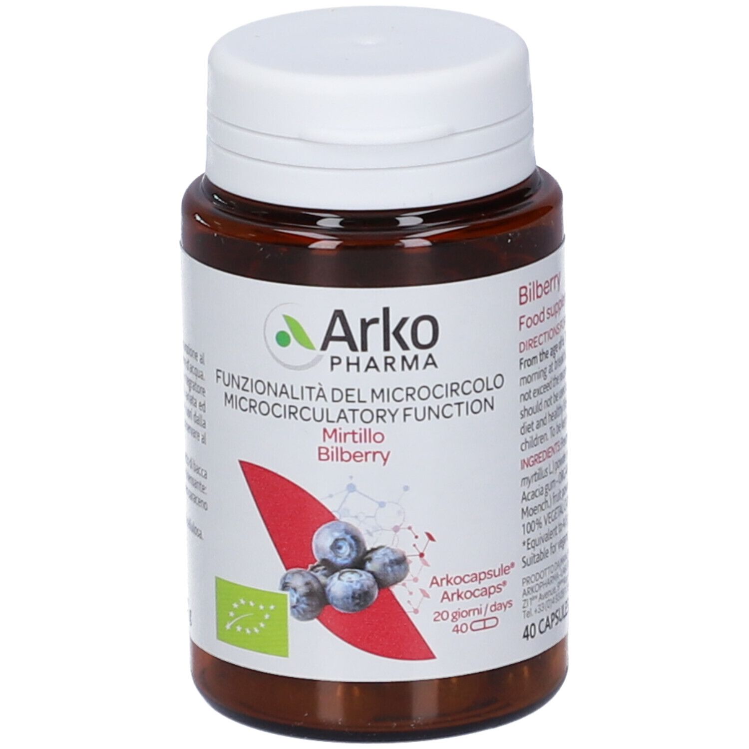 Arkocapsule Funzionalita' Microcircolo Mirtillo 40 Capsule