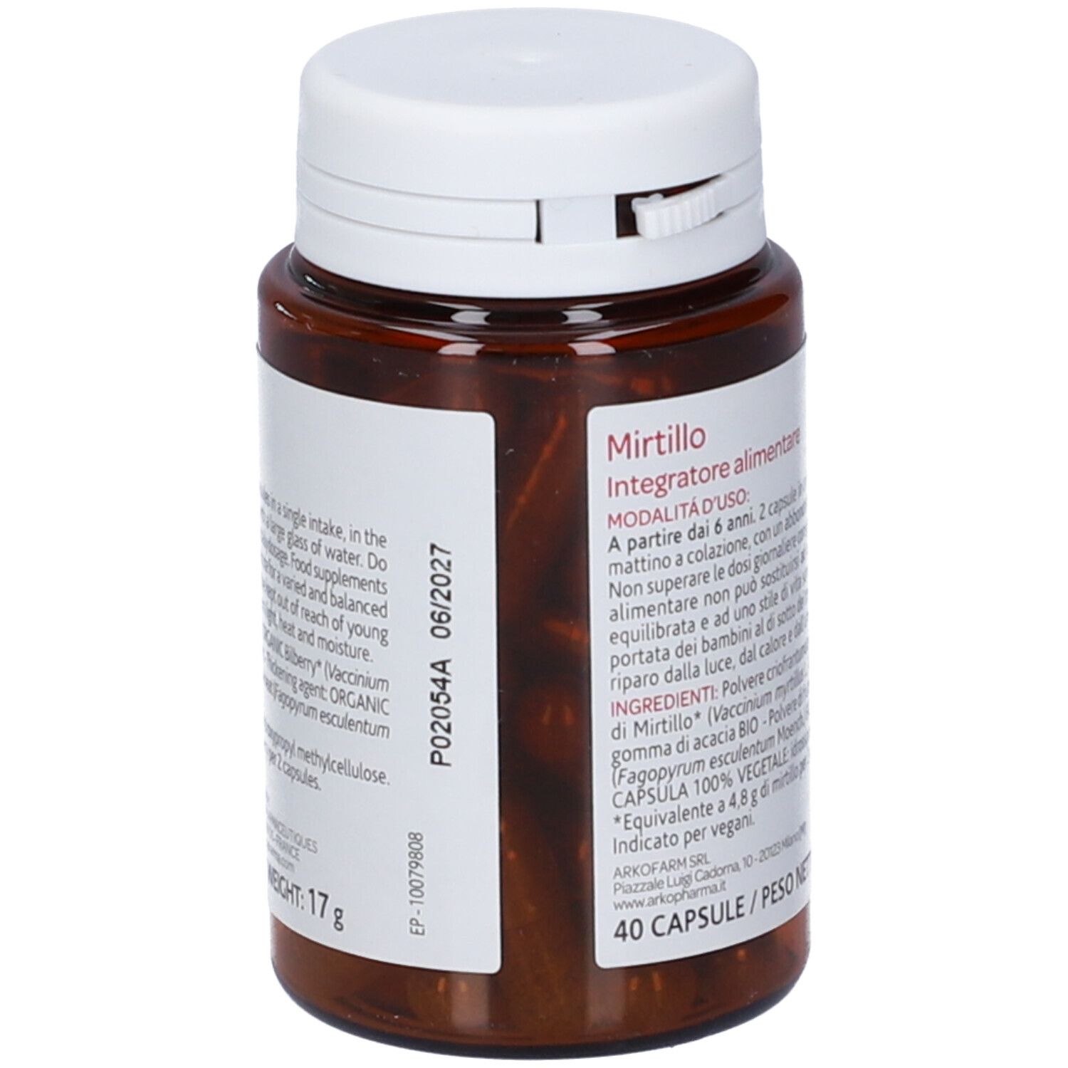 Arkocapsule Funzionalita' Microcircolo Mirtillo 40 Capsule