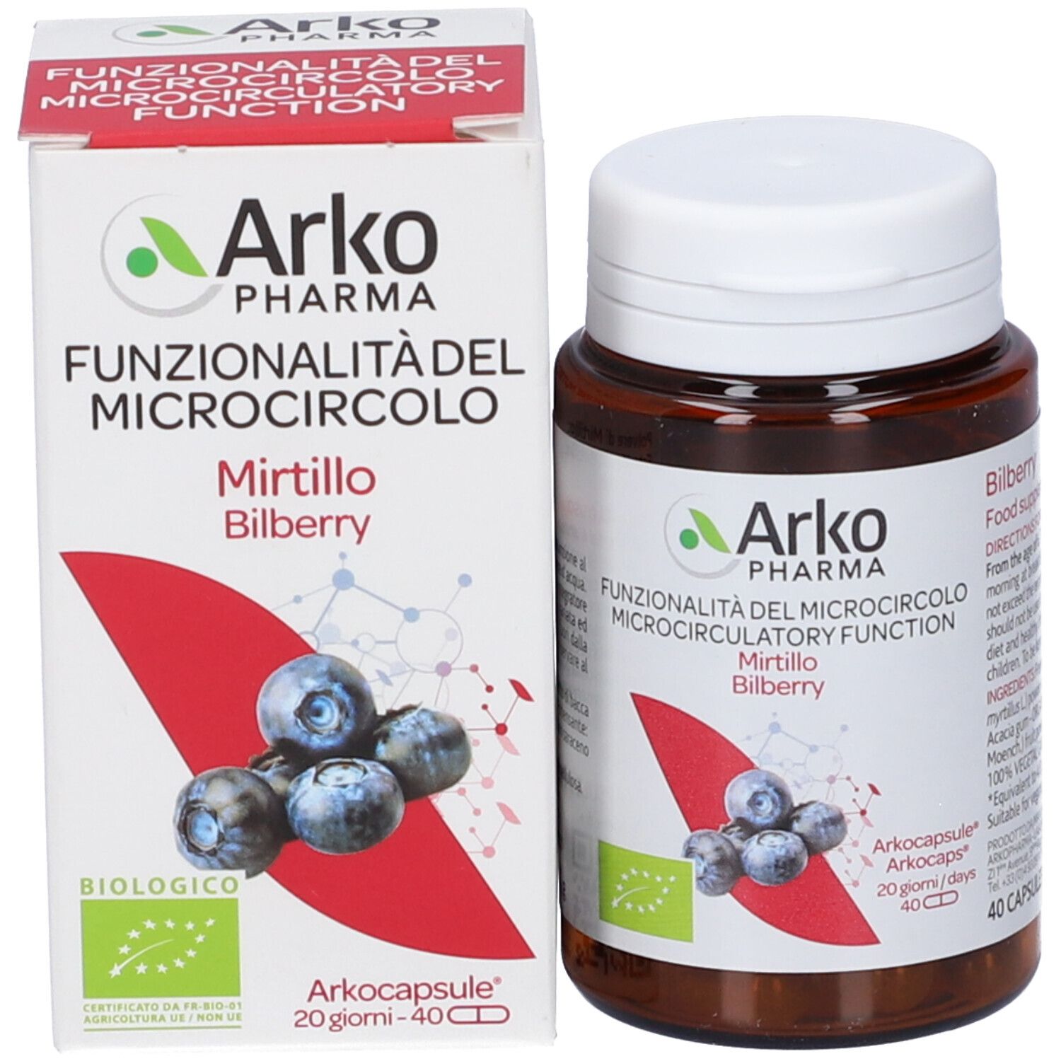 Arkocapsule Funzionalita' Microcircolo Mirtillo 40 Capsule