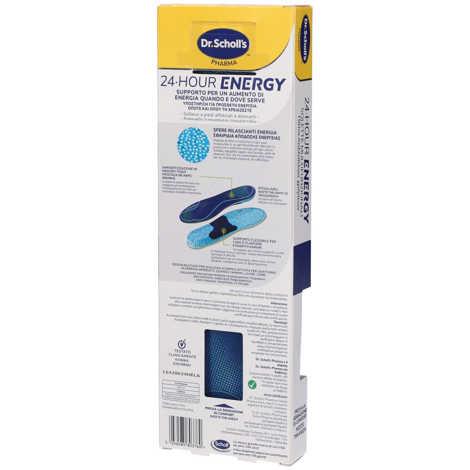 Dr. Scholl´s 24 Hour Energy Solette Multifunzionali Taglia L