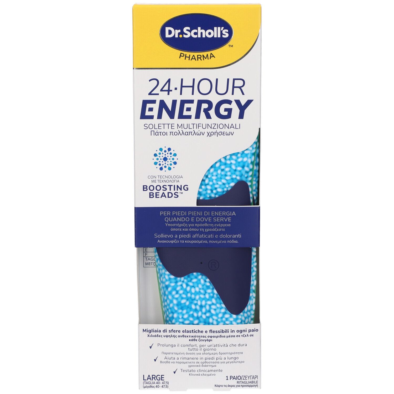 Dr. Scholl´s 24 Hour Energy Solette Multifunzionali Taglia L