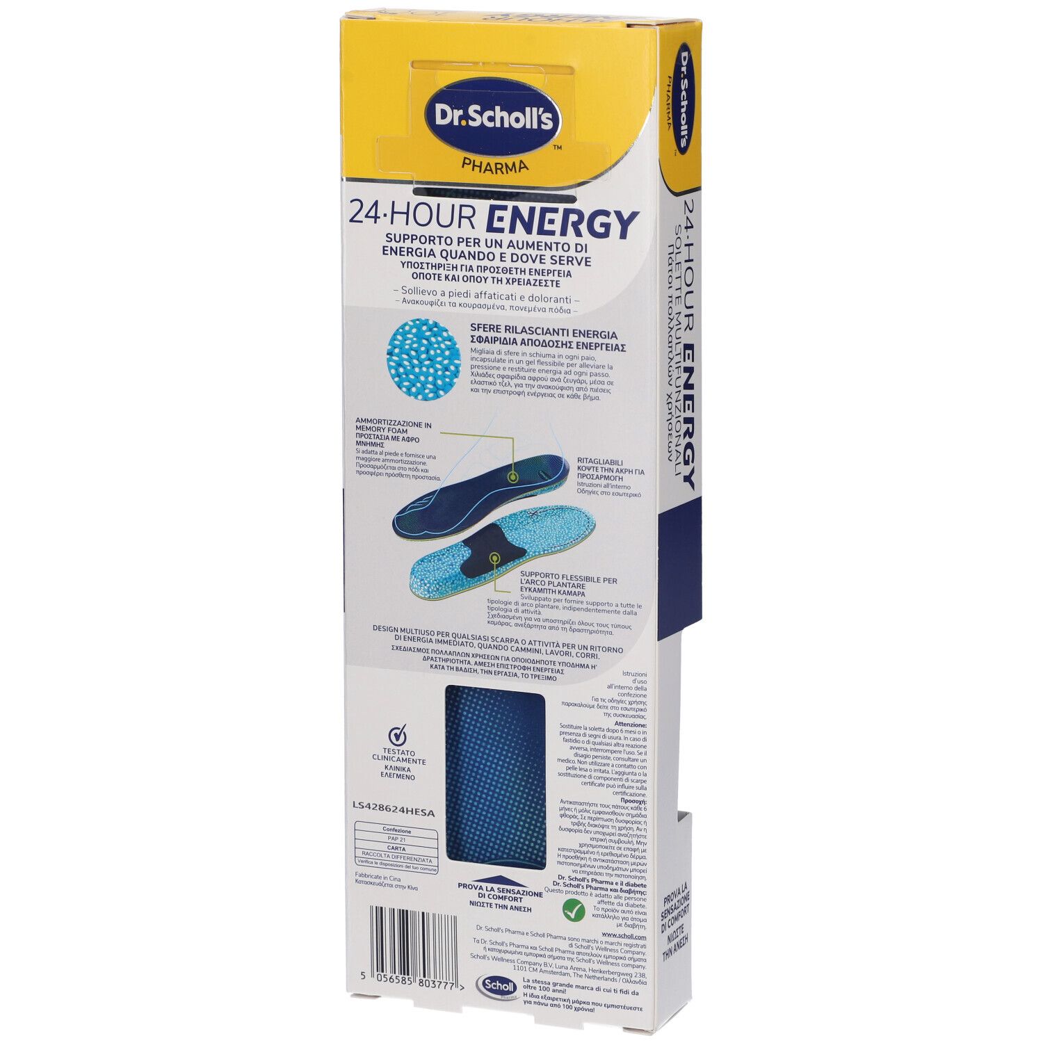 Dr. Scholl´s 24 Hour Energy Solette Multifunzionali Taglia S