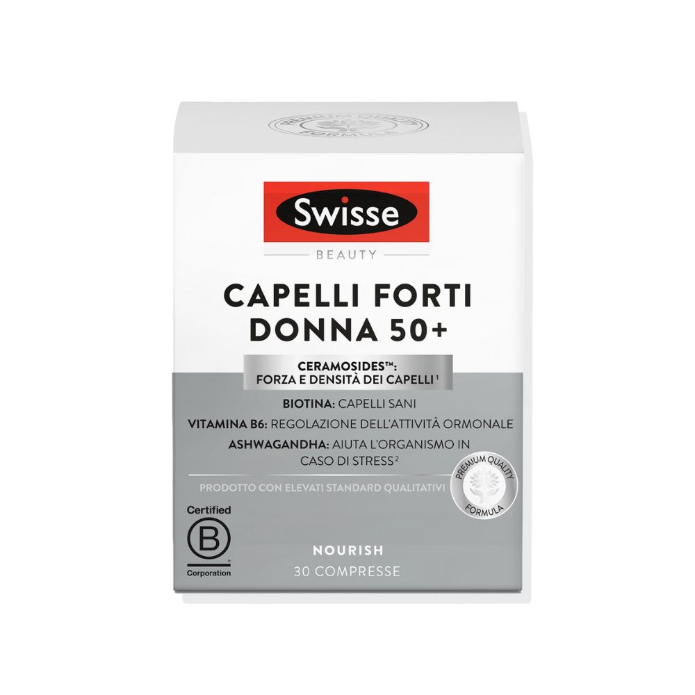 Swisse Capelli Forti Donna 50+ Integratore Capelli Sani Compresse