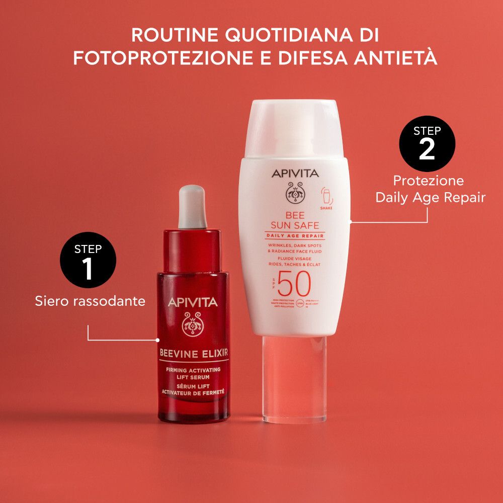Apivita Bee Sun Safe Daily Age Repair SPF50 Crema fluida sottile per rughe e macchie