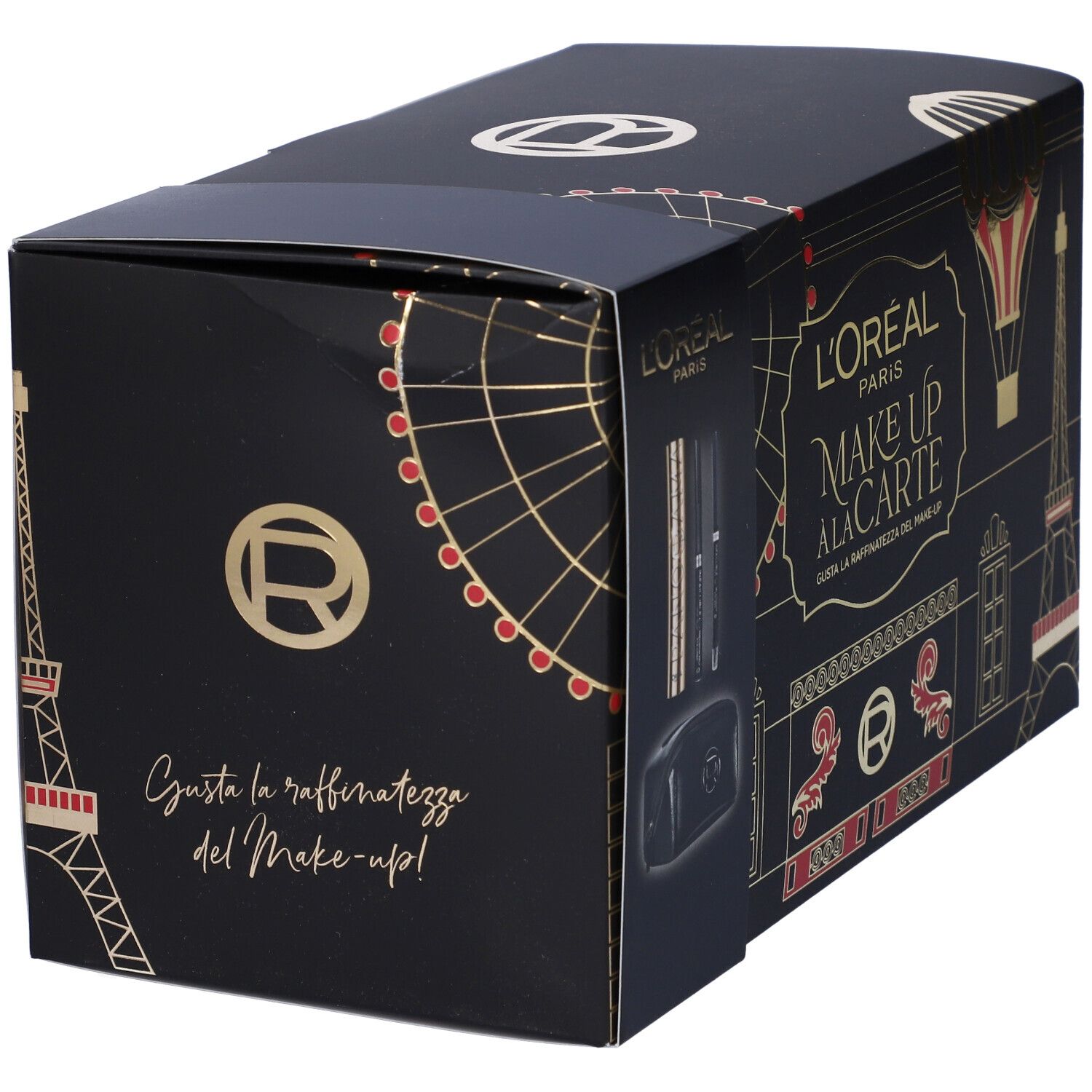 L´Oreal Paris Set Make-Up À La Carte Mascara + Eyeliner Nero + Matita Occhi Automatica con Beauty Bag in Omaggio