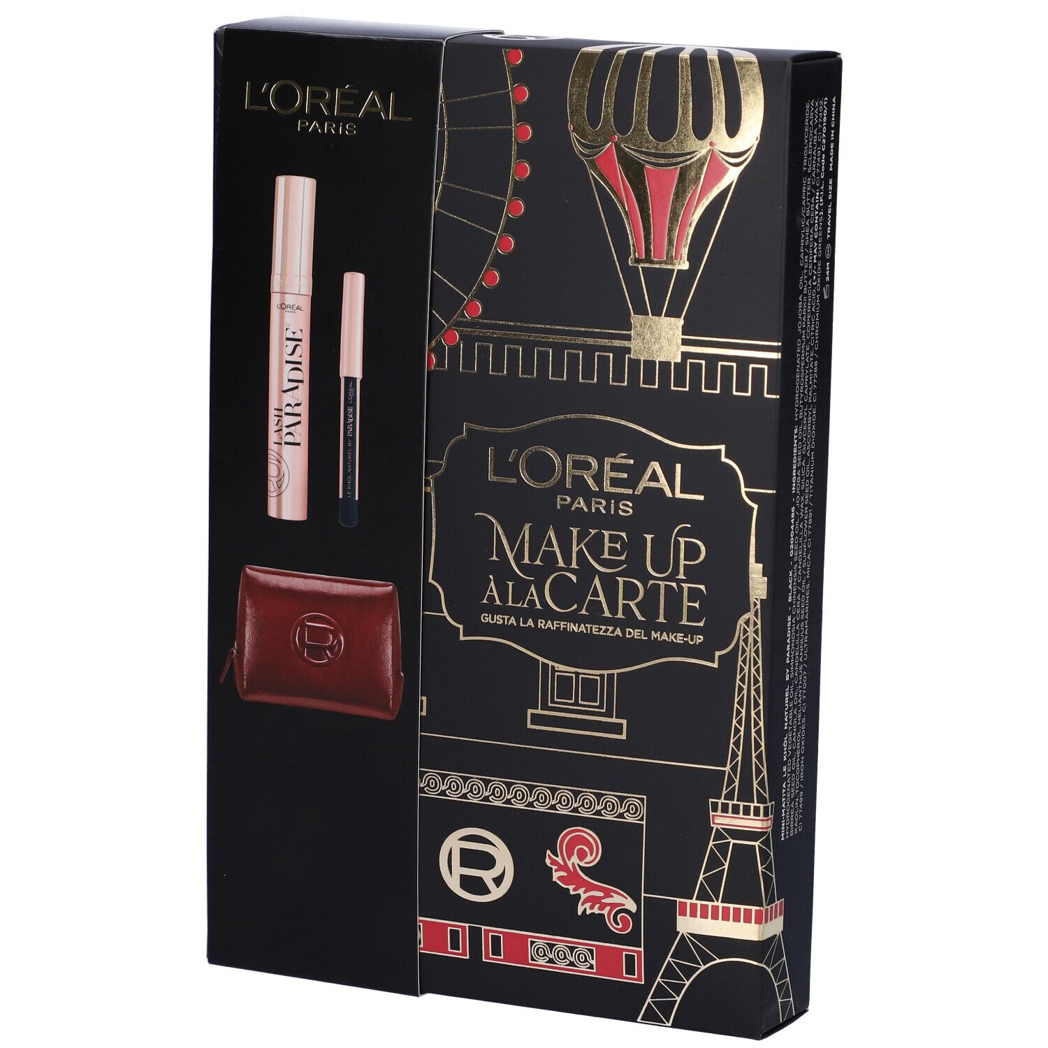 L'Oreal Paris Make Up Pochette Paradise Mascara Nero Volumizzante + Mini Matita Occhi Nera