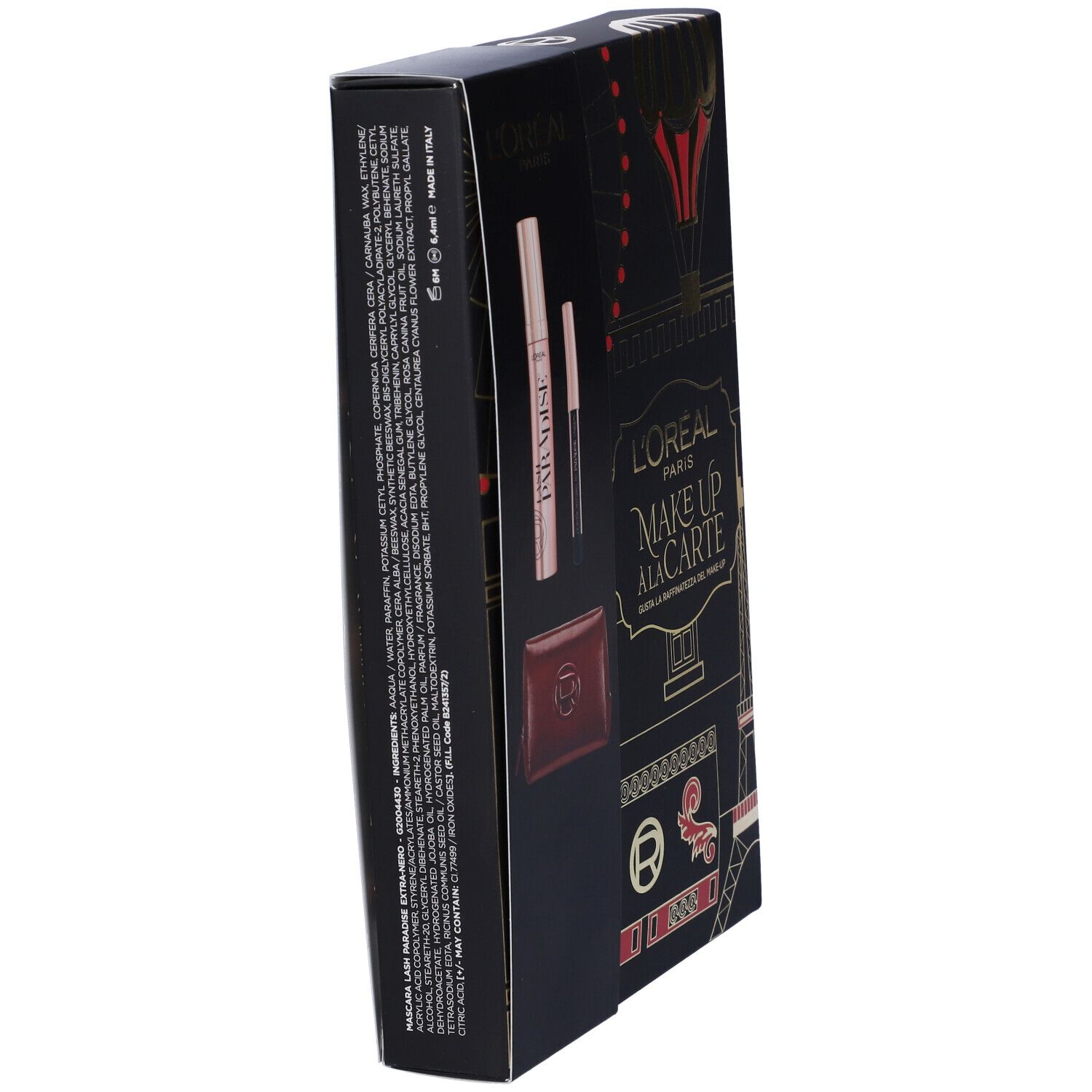 L'Oreal Paris Make Up Pochette Paradise Mascara Nero Volumizzante + Mini Matita Occhi Nera