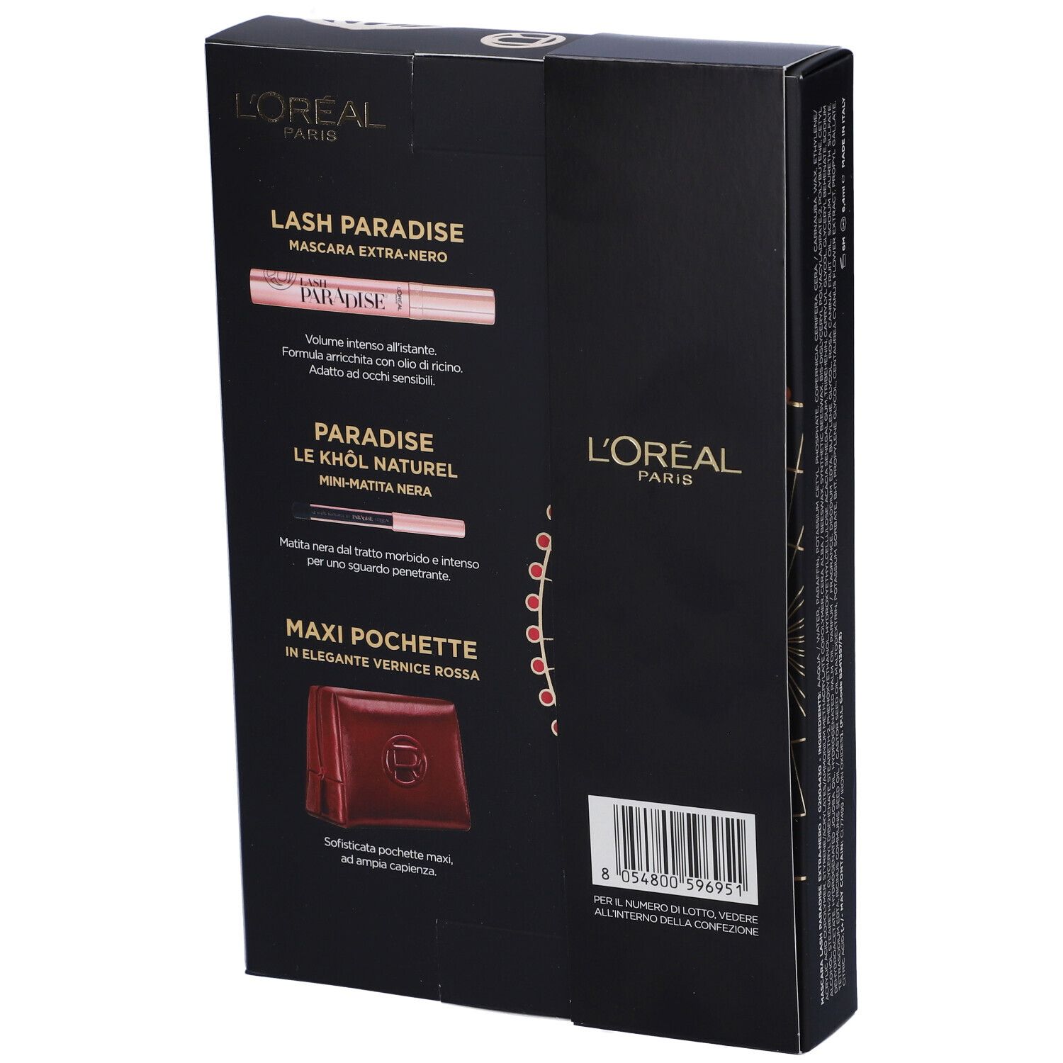 L'Oreal Paris Make Up Pochette Paradise Mascara Nero Volumizzante + Mini Matita Occhi Nera