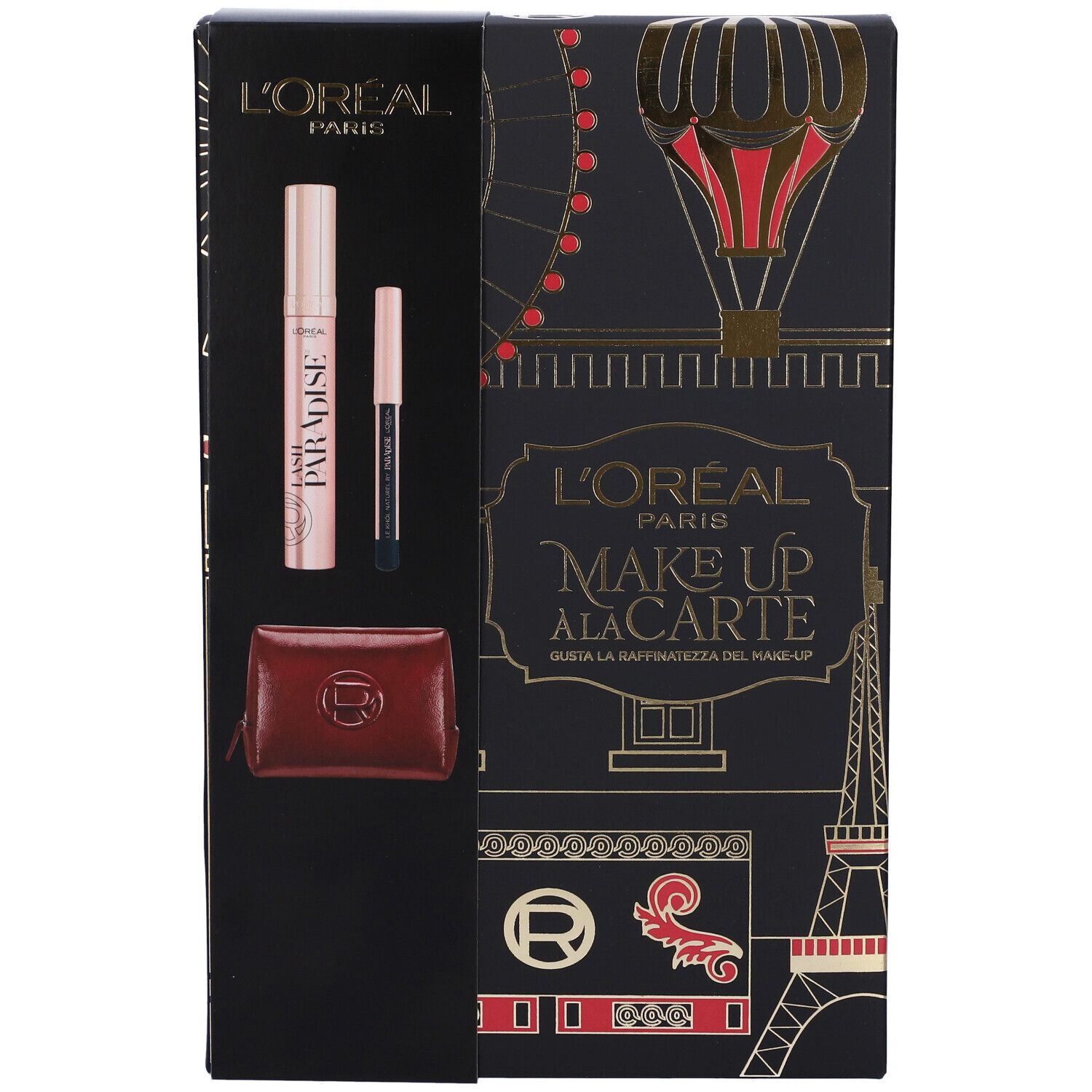 L'Oreal Paris Make Up Pochette Paradise Mascara Nero Volumizzante + Mini Matita Occhi Nera