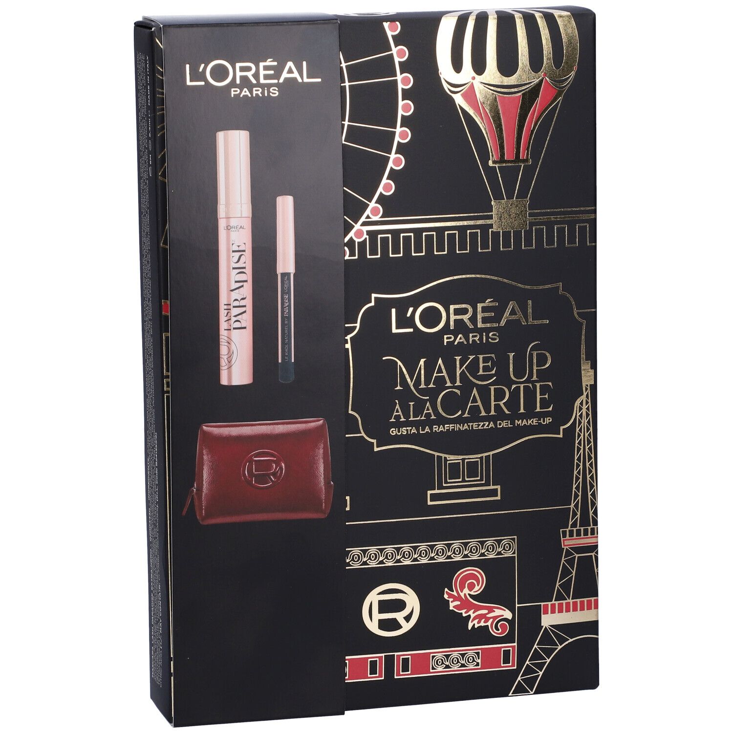L'Oreal Paris Make Up Pochette Paradise Mascara Nero Volumizzante + Mini Matita Occhi Nera