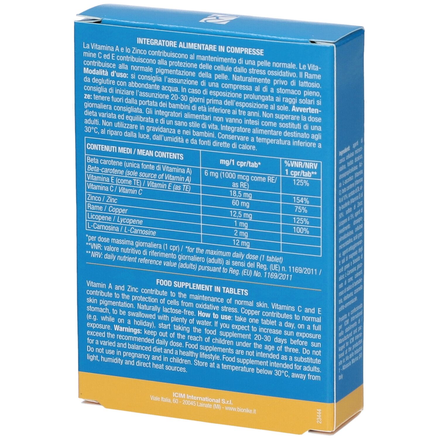 BioNike Defence Sun Pre Sun Integratore Alimentare Compresse