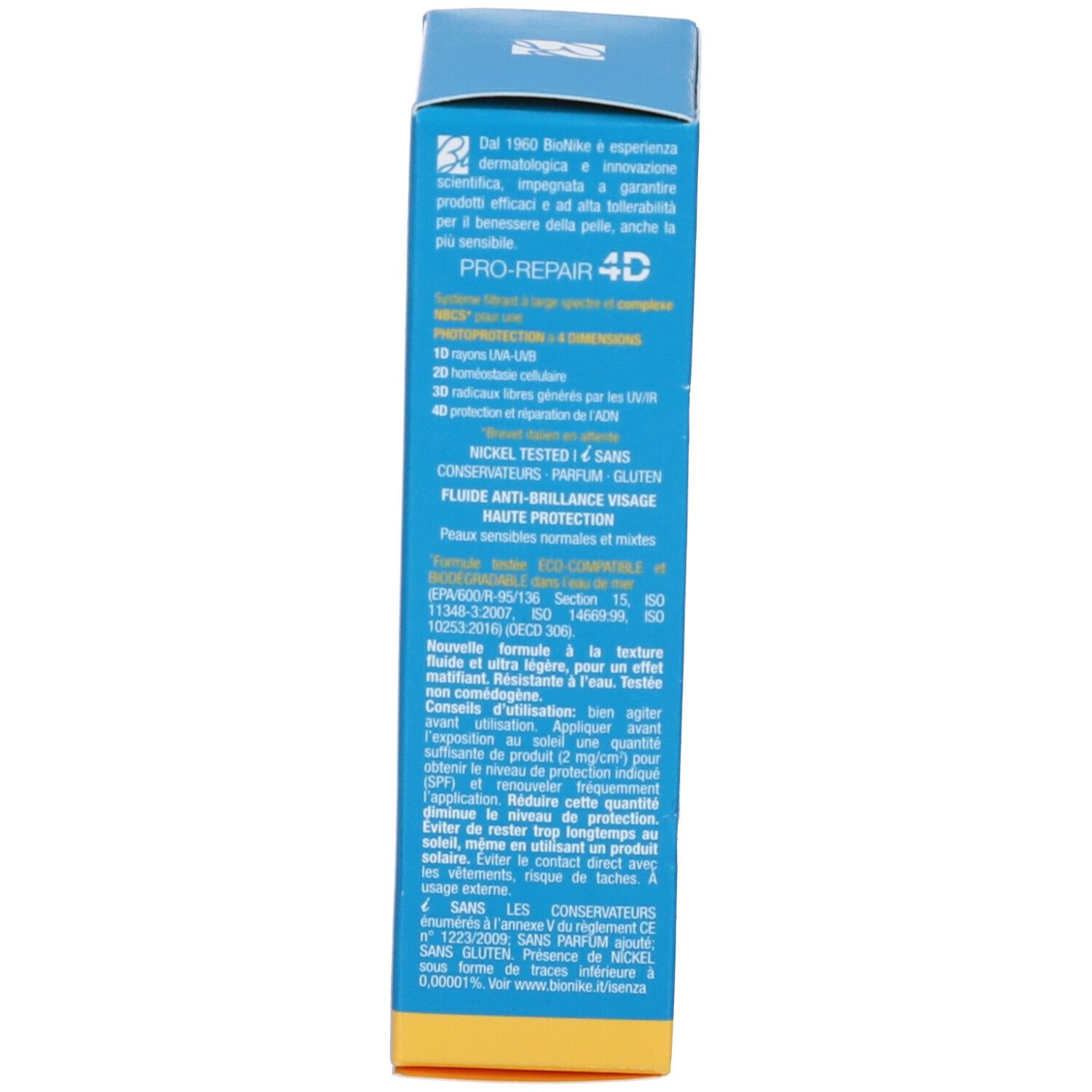 BioNike Defence Sun Pro-Repair 4D SPF 30 Fluido Viso Anti-Lucidità