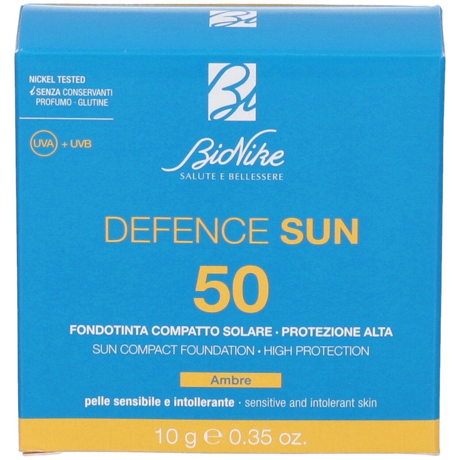Defence Sun 50 Fondotinta Compatto Tonalitá N1 Ambra