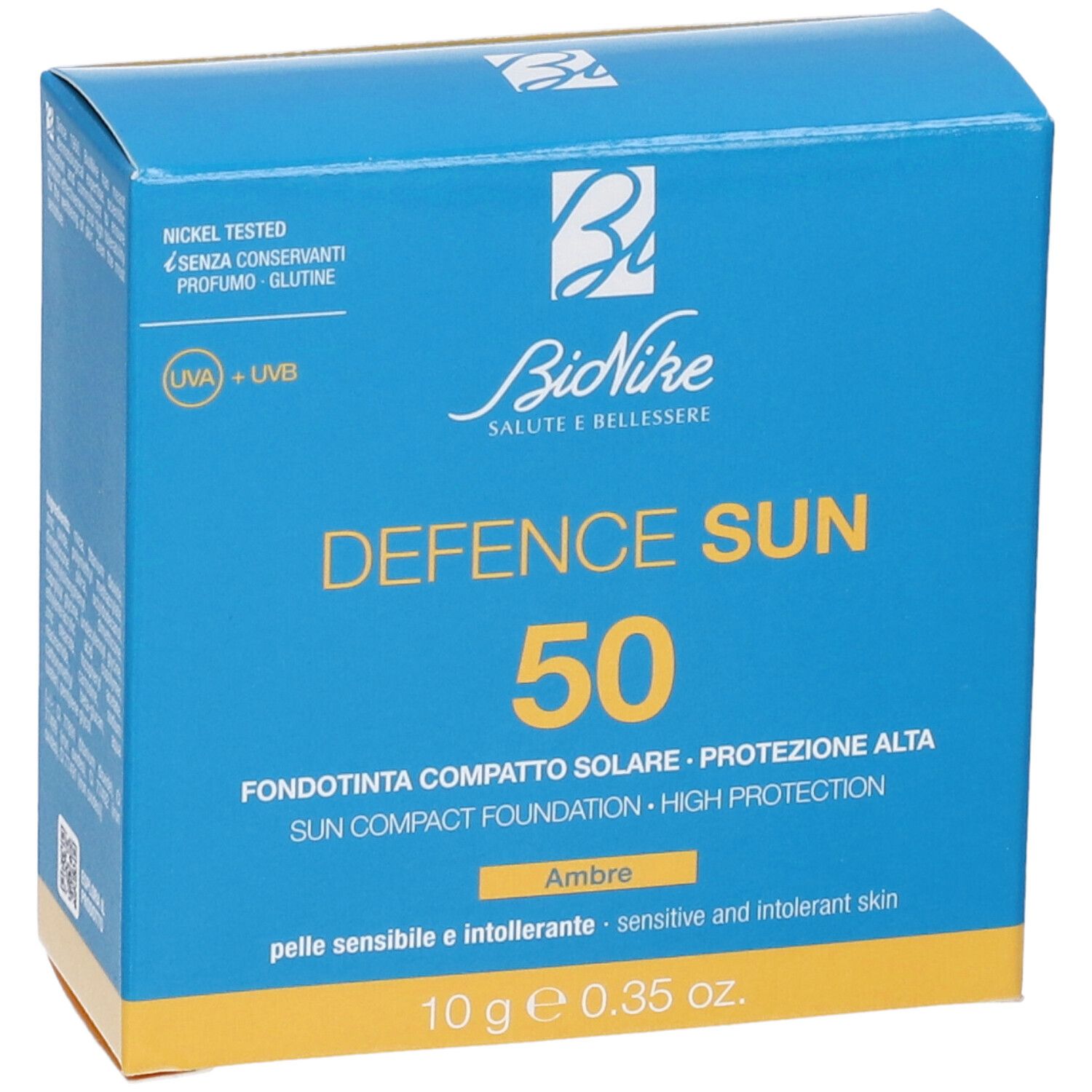 Defence Sun 50 Fondotinta Compatto Tonalitá N1 Ambra